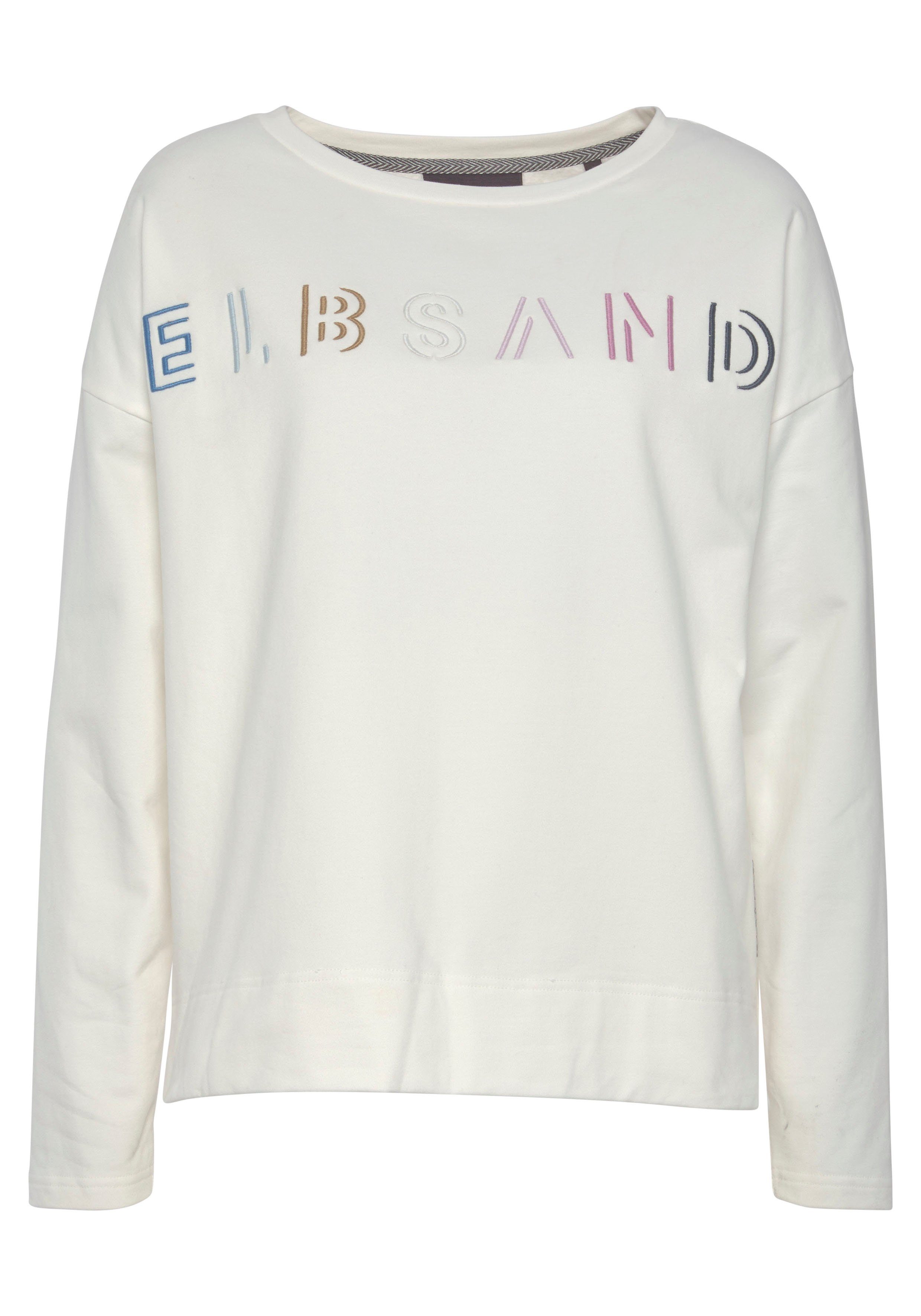 Elbsand Sweatshirt met logo-borduurwerk voor losse pasvorm sportief-casual