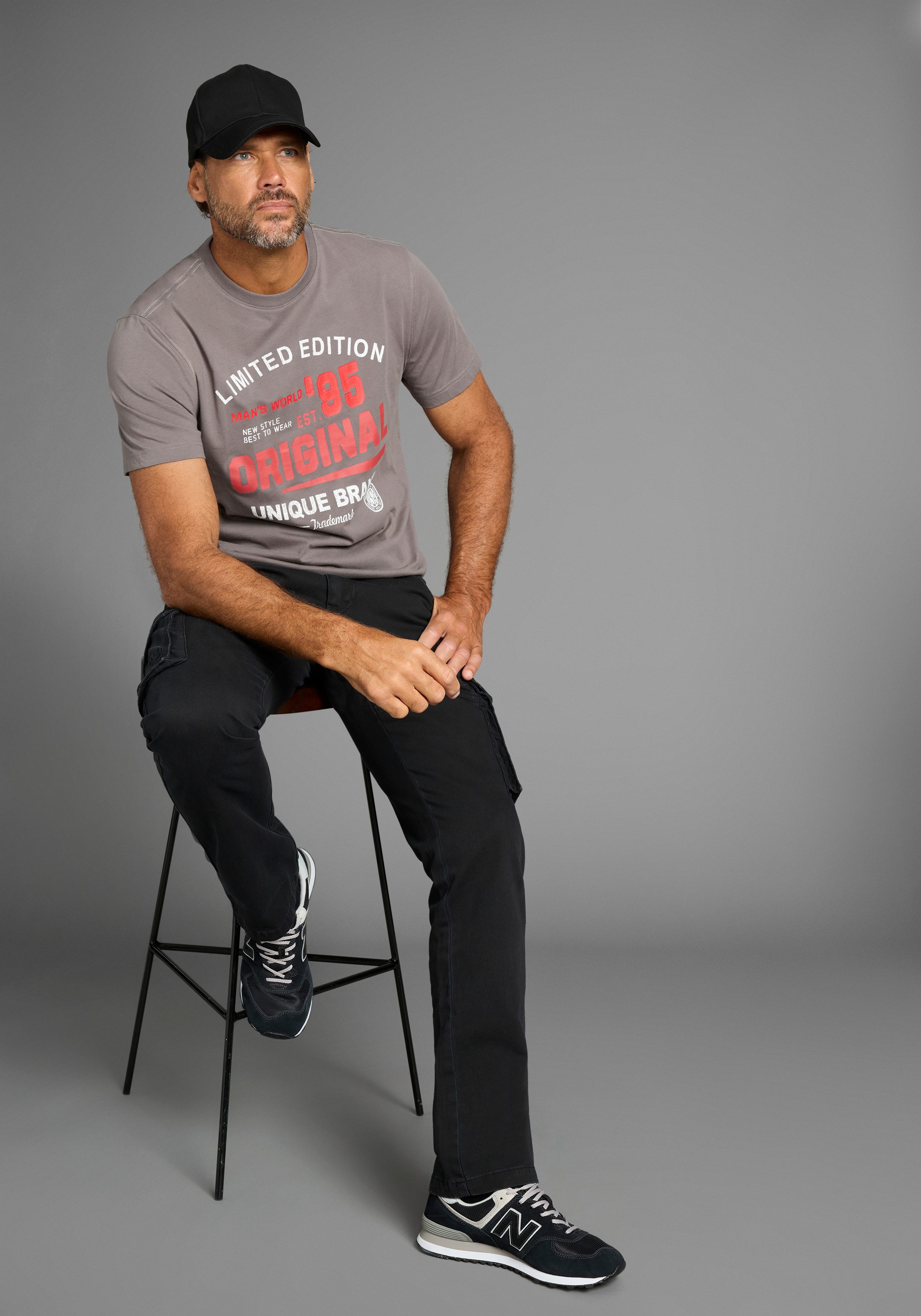 Man's World T-shirt Korte mouwen, voor vrije tijd, van katoen