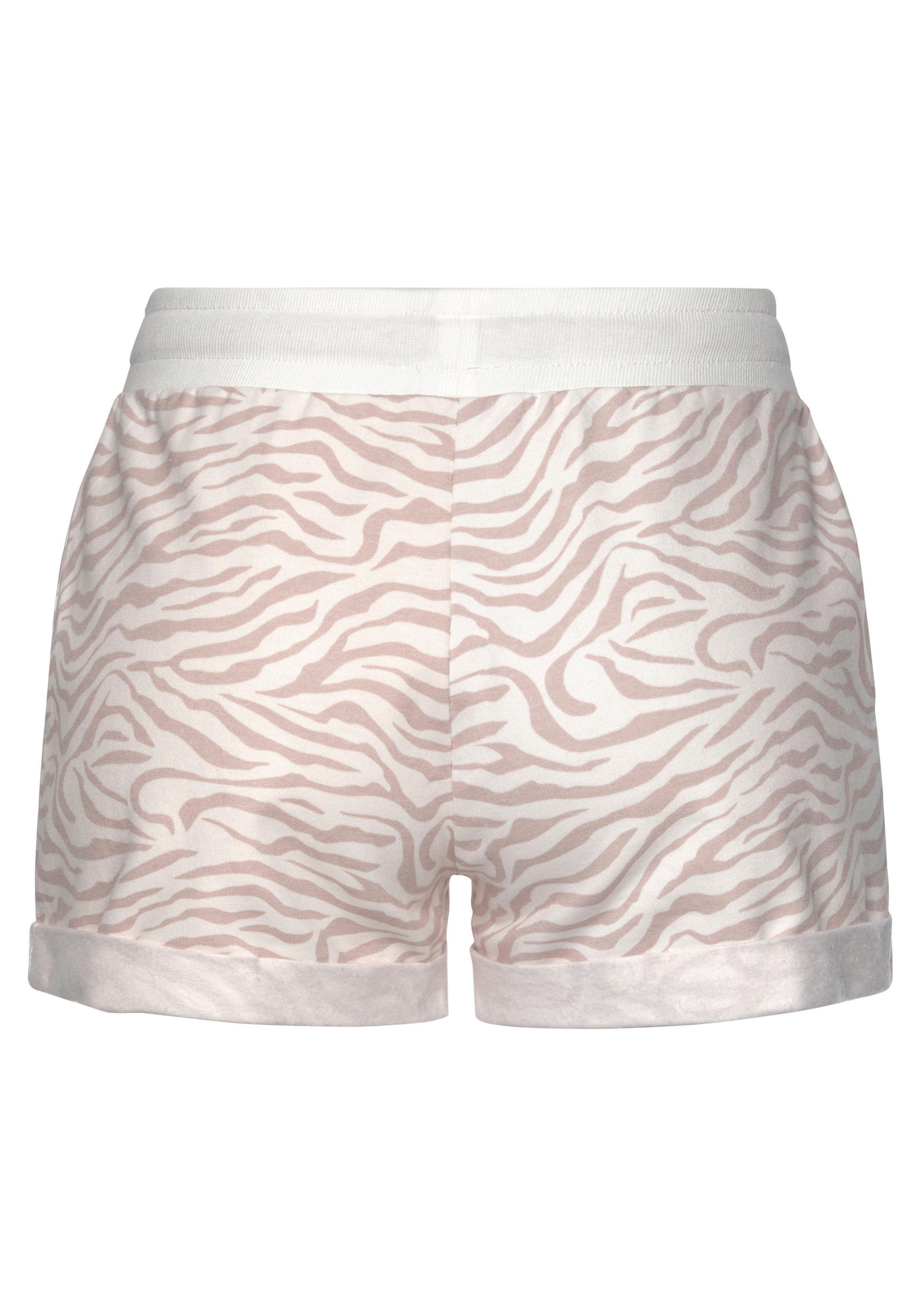 Lascana Short met ribboorden en omslagzoom