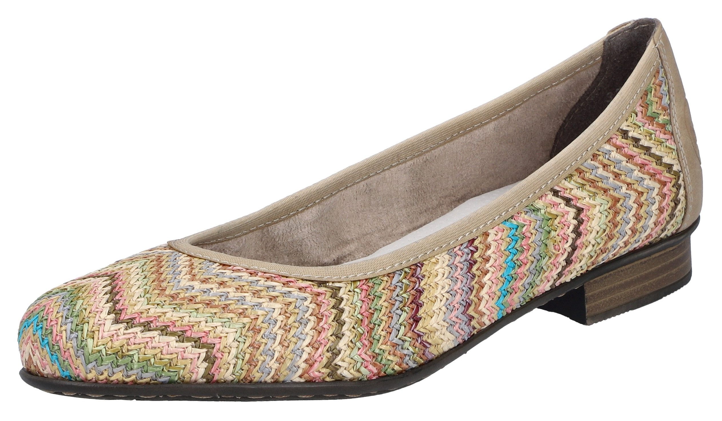 Rieker Ballerina's , slippers, instapschoen, pumps met zachte binnenzool dames klassieke ballerina's maat 36 beige
