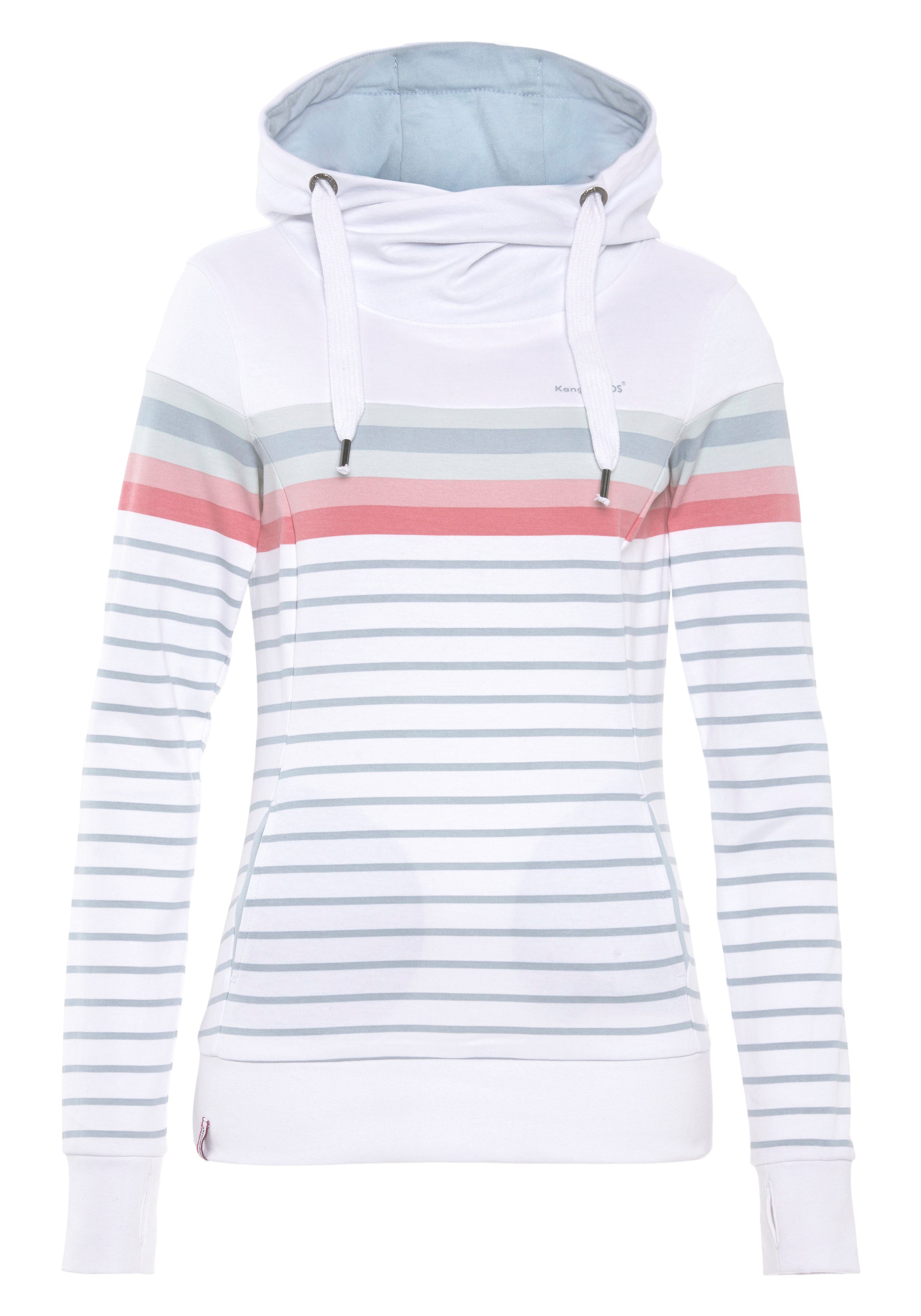 KangaROOS Hoodie Lange mouwen met duimgaten, comfortabel gesneden en heupbedekkend