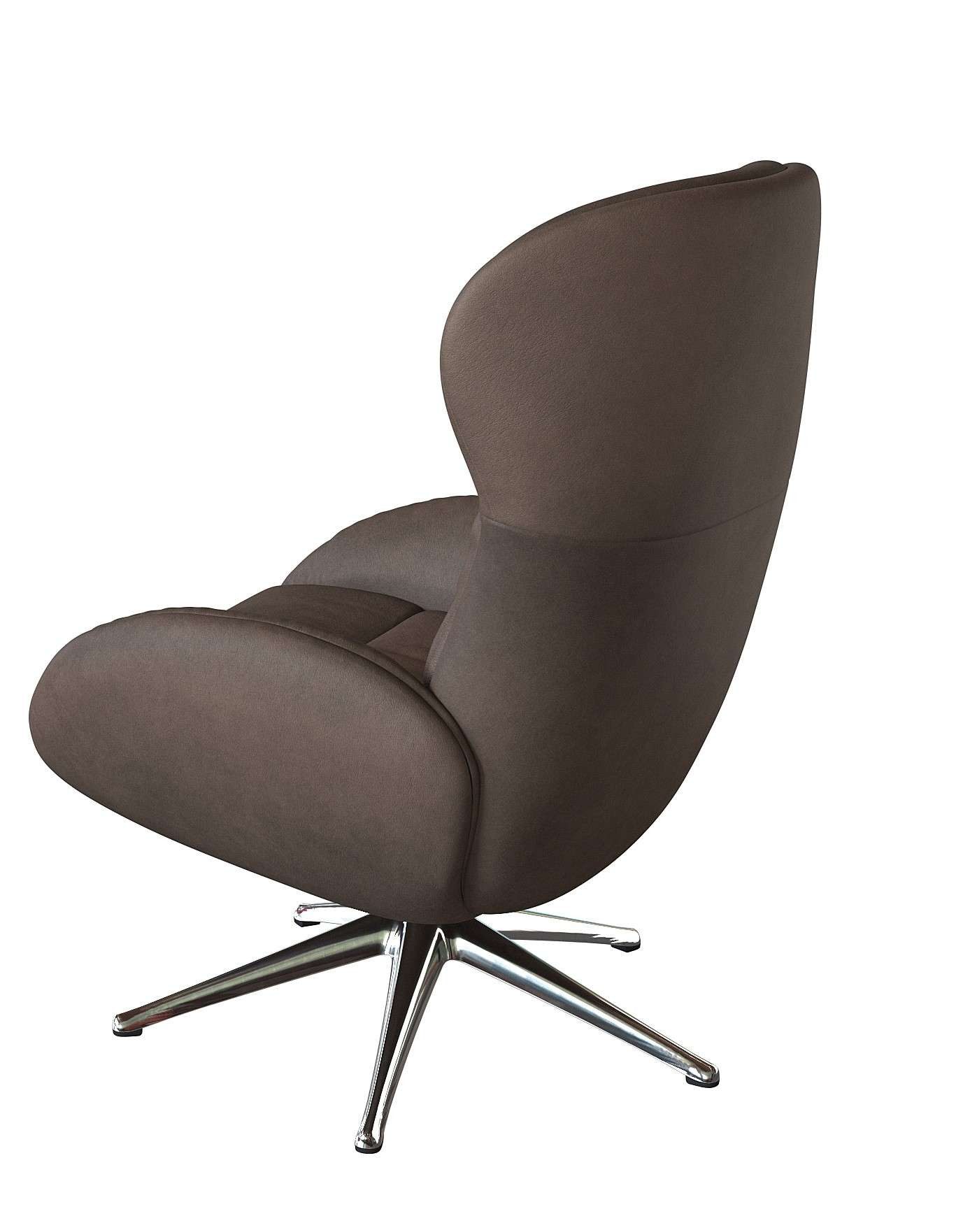 FLEXLUX Relaxfauteuil Haze, TV-stoel, fauteuil, stoffeerstoel Rugdeelverstelling, draaibaar, voet van aluminium