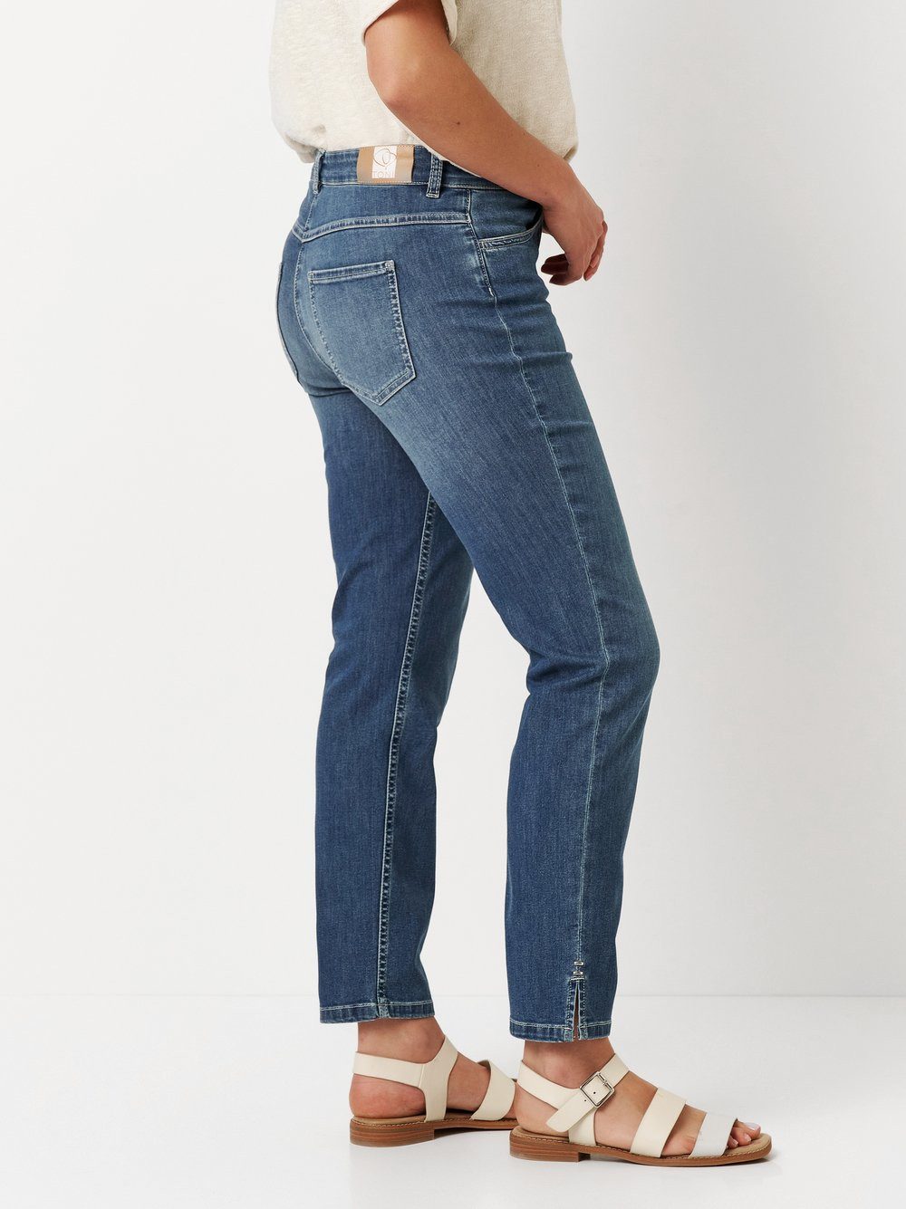 TONI 7/8 jeans gesplitst, met stretch