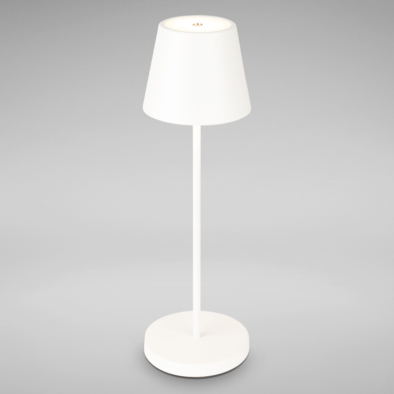 B.K.Licht Tafellamp voor buiten LED accu tafellamp met touchdimmer Kunststof metaal met USB-kabel en ingebouwde batterij IP54 Ø 12 cm (1 stuk)