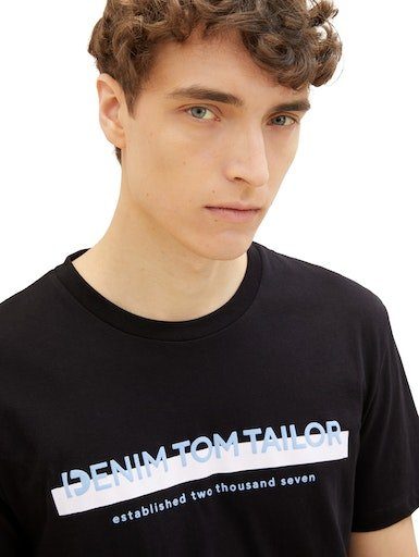 Tom Tailor Denim T-shirt met logo-frontprint