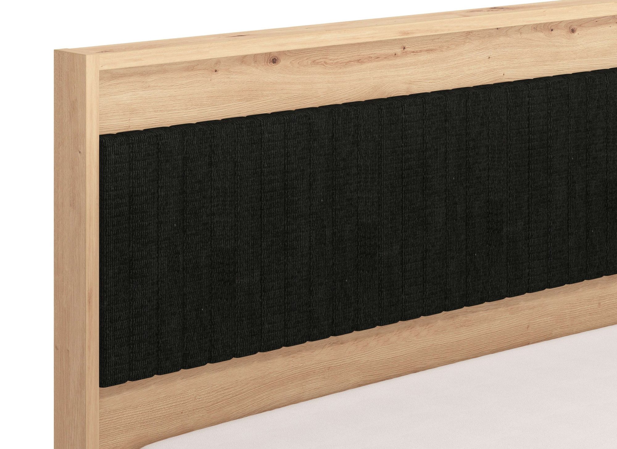 INOSIGN Bedframe Ascalon, gepolsterde rugleuning, bekleed met zachte cordstof Ligoppervlakken 160 of 180x200 cm, FSC®-gecertificeerd houtmateriaal