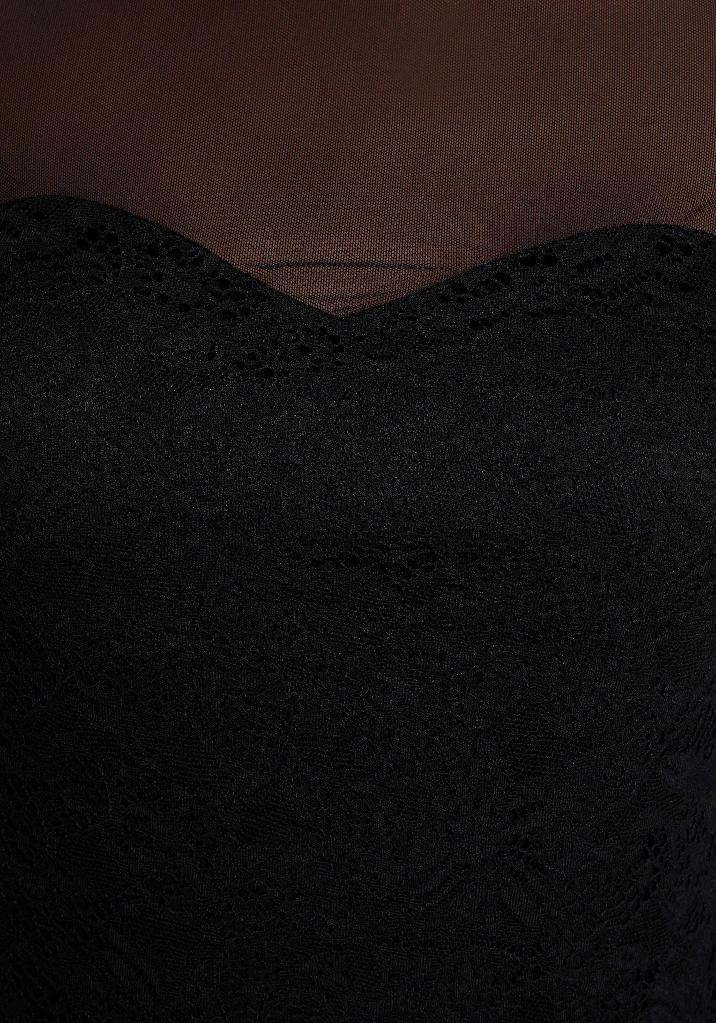 Melrose Shirt met lange mouwen met elegante mesh nieuwe collectie