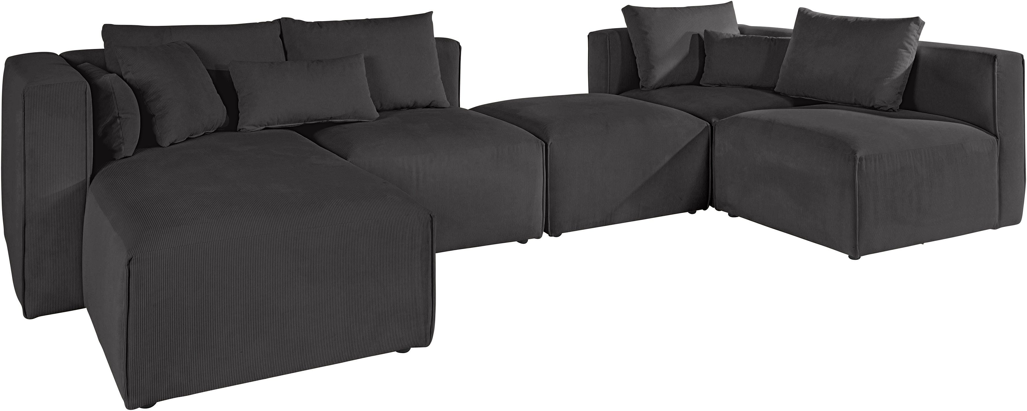 Guido Maria Kretschmer Home&Living Zithoek Comfine U-vorm samengesteld van modules, in 3 stoffen en vele kleuren