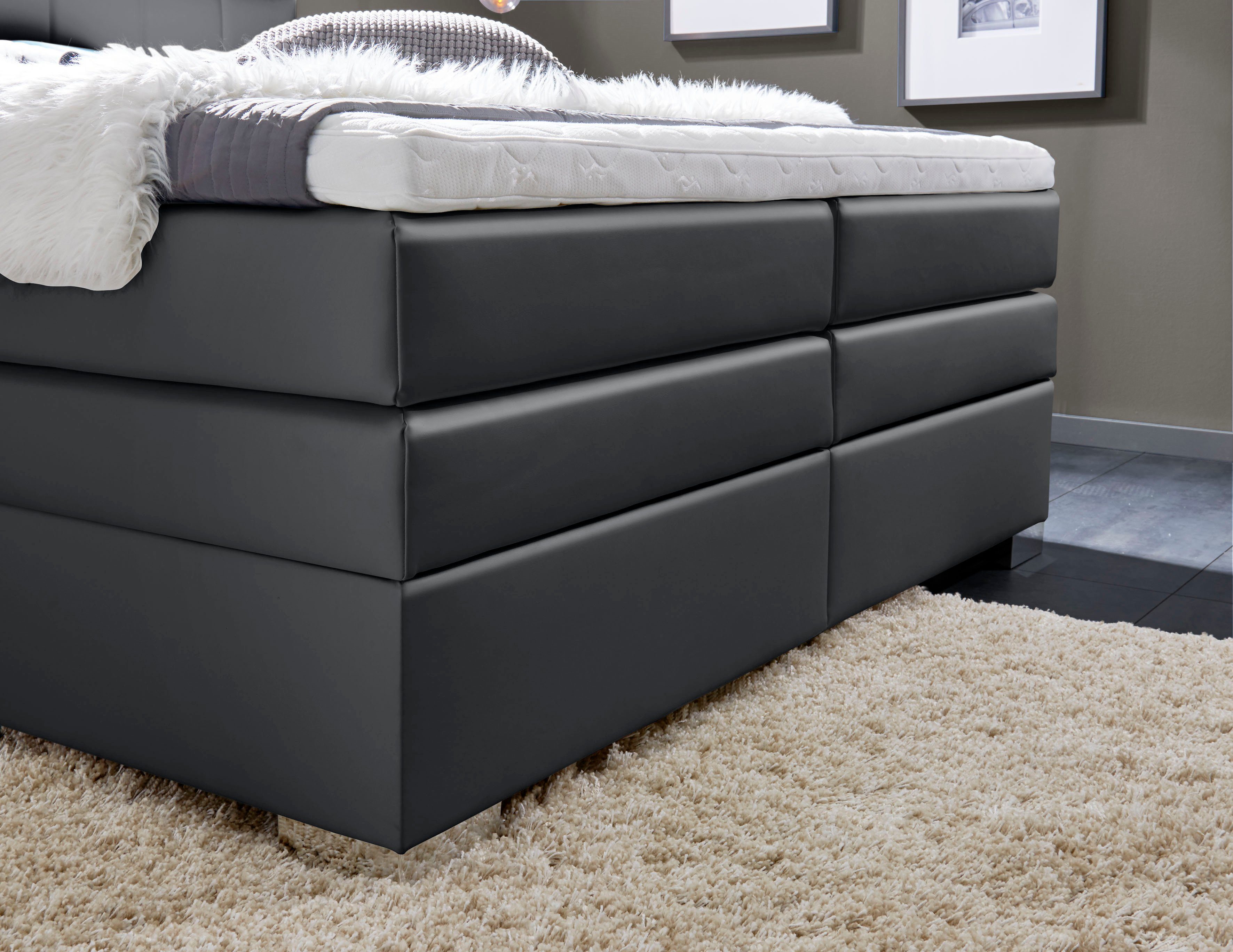 INOSIGN Boxspring Airdrie inclusief bedkist en topper