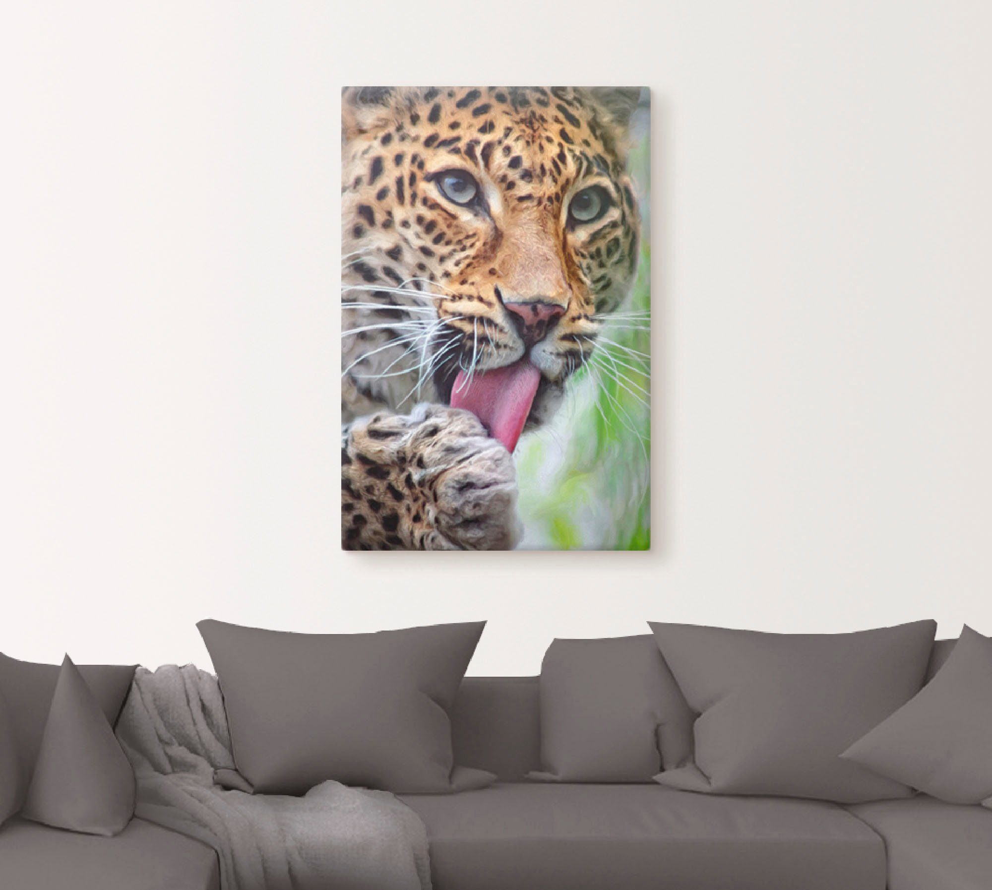 Artland Artprint Leopard als artprint op linnen, poster, muursticker in verschillende maten