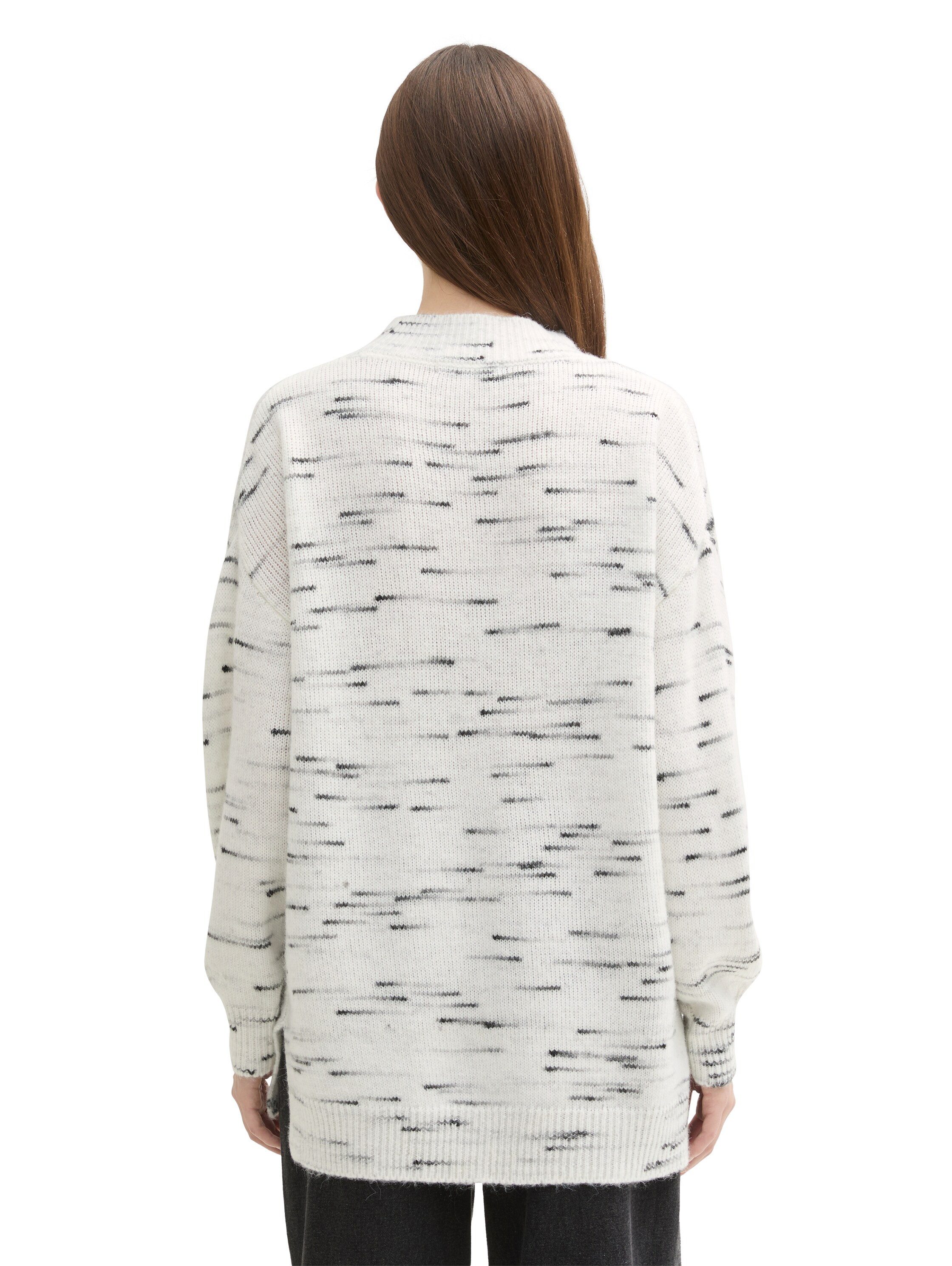 Tom Tailor Denim Trui met staande kraag in tricot-look