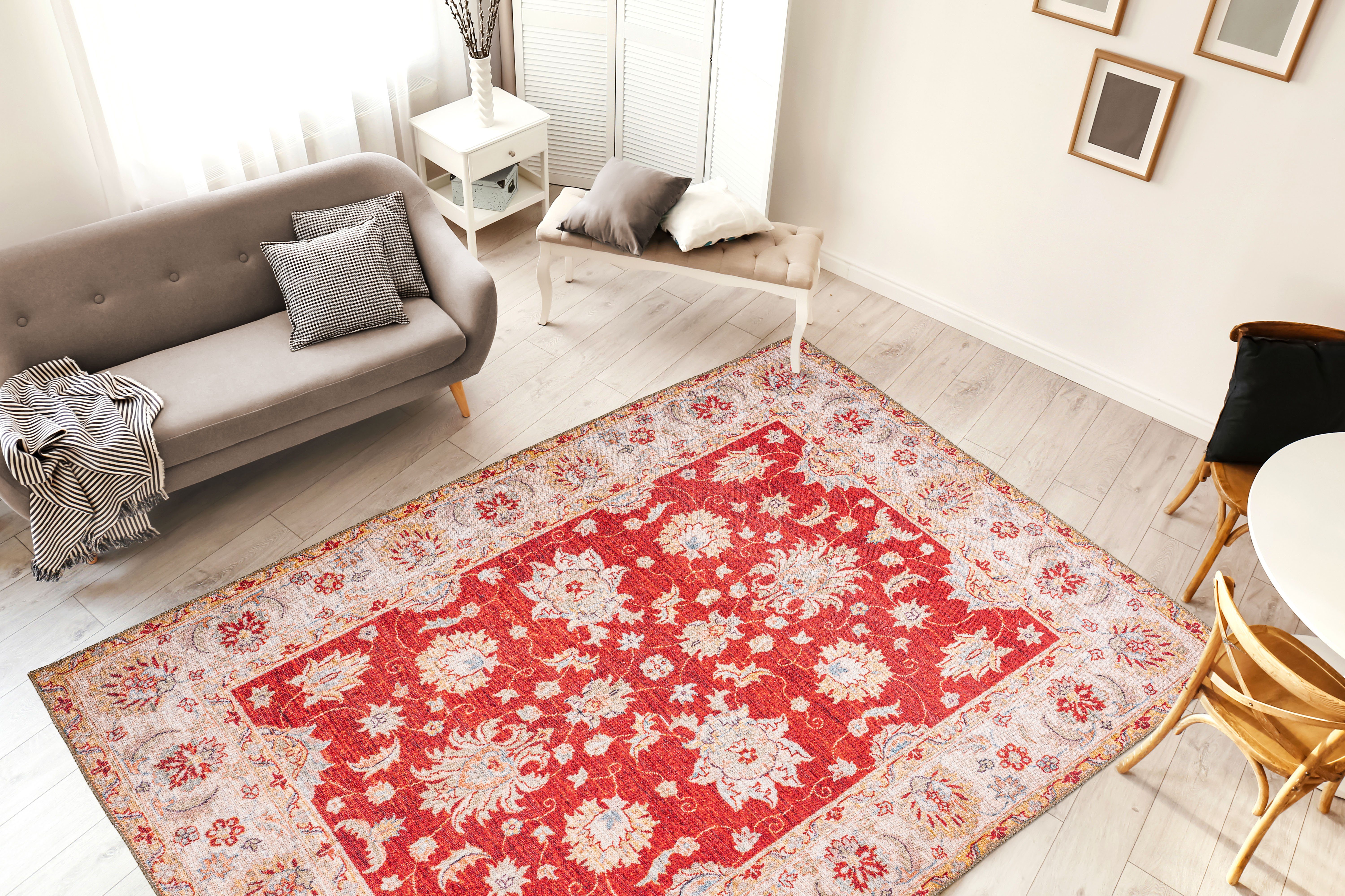 me gusta Vloerkleed Faye 625 Platte stof, bedrukt motief, woonkamer, eetkamer