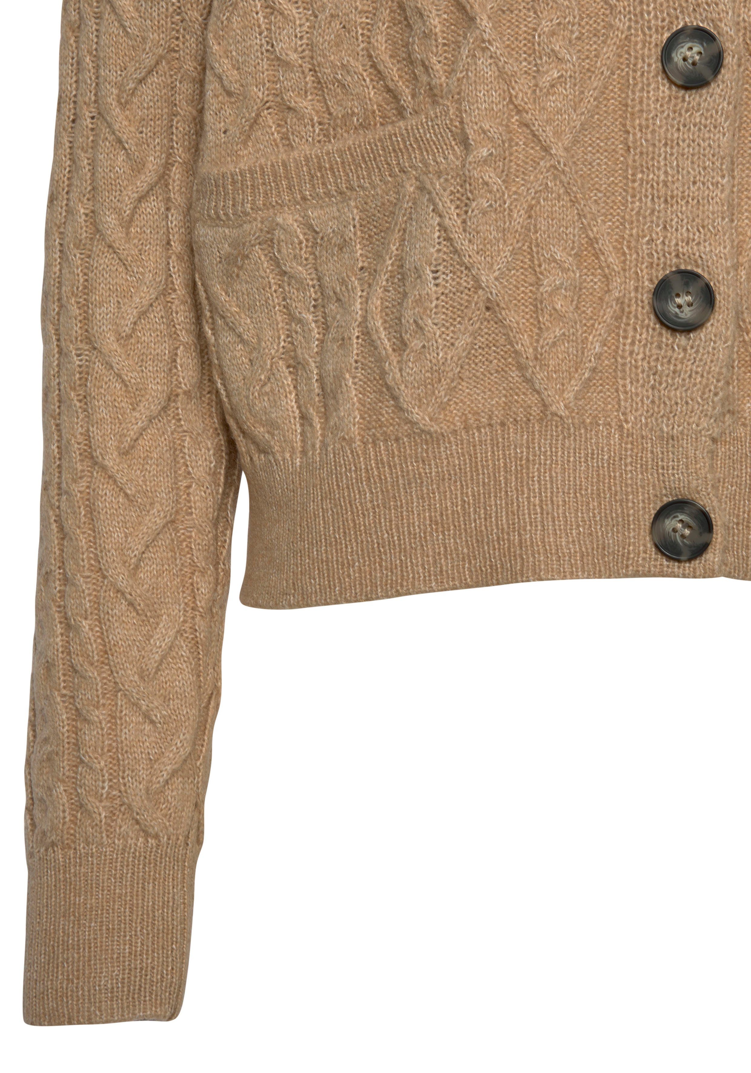 Lascana Vest met kabelpatroon, knuffelzachte cardigan, casual