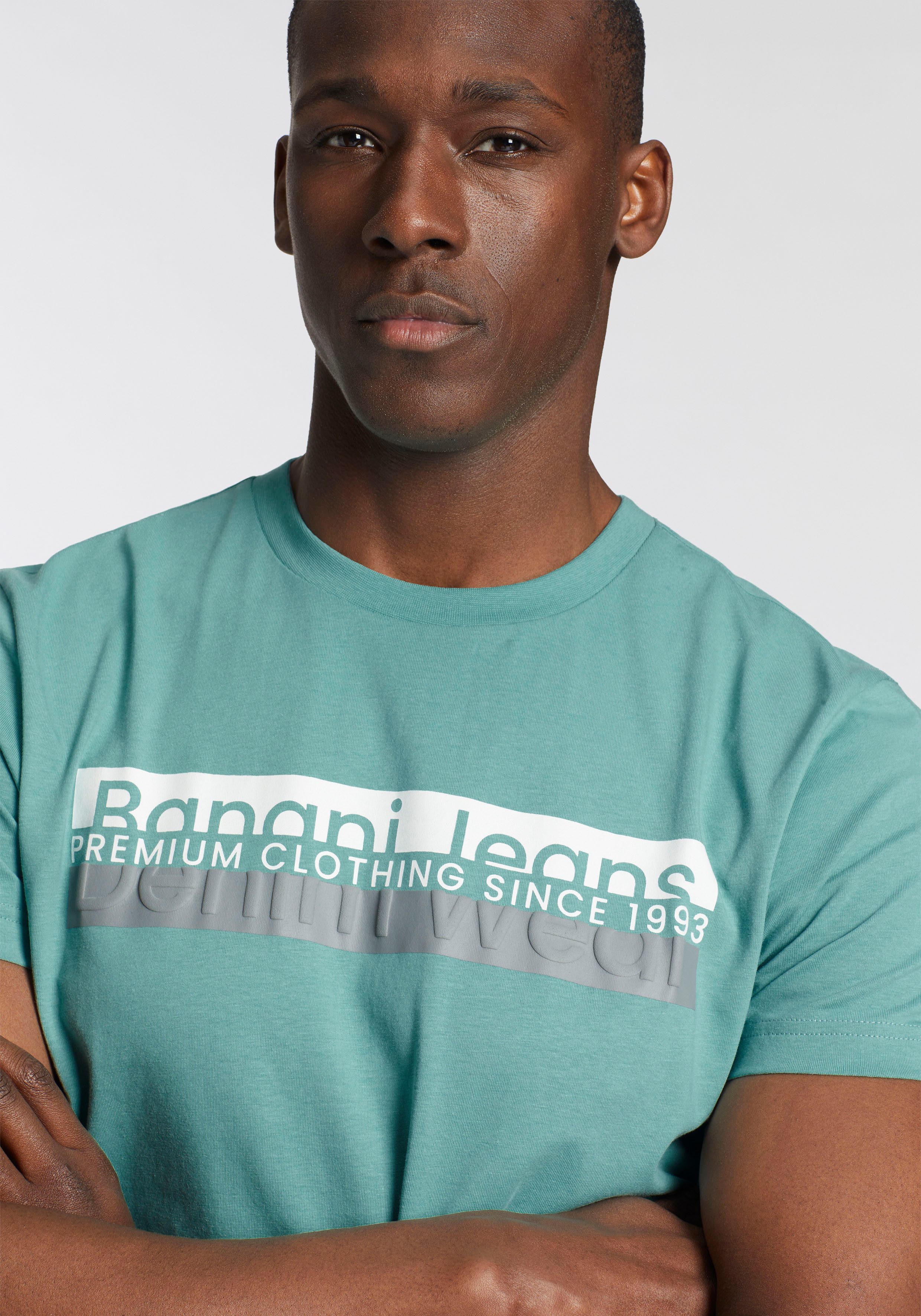 Bruno Banani T-shirt met modieuze frontprint