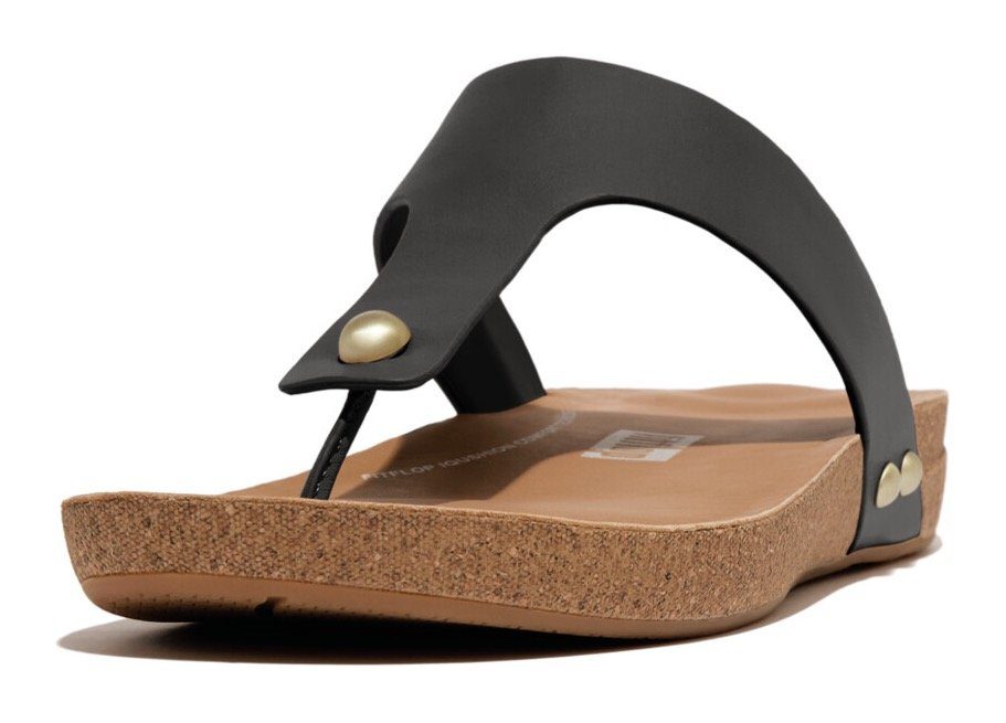 Fitflop Teenslippers IQUSHION LEATHER TOE-POST SANDALS , zomerschoen met iqushion-technologie voor langdurig draagcomfort