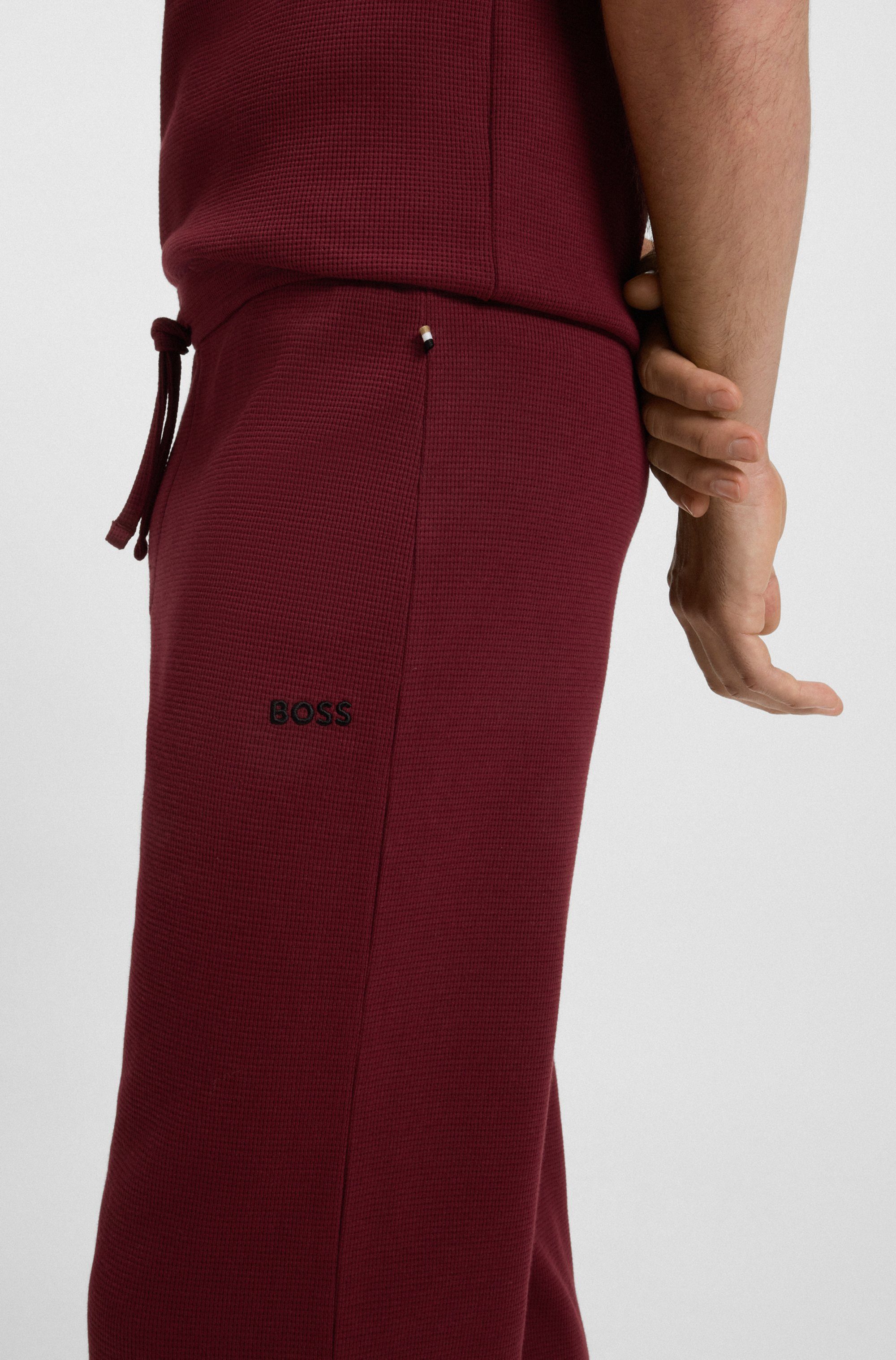 BOSS Pyjamabroek Waffle Pants