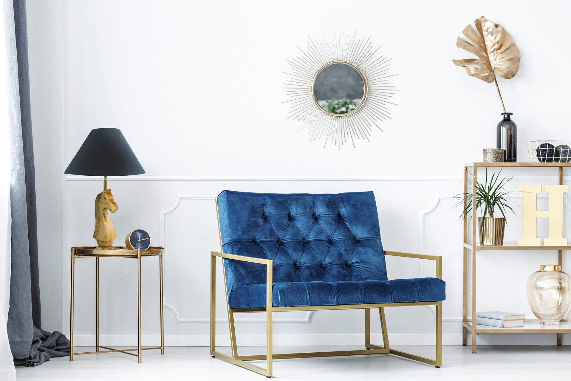 Kayoom Tafellamp Bishop 125 met decoratieve schaakpaardvoet van metaal, met stoffen kap (1 stuk)