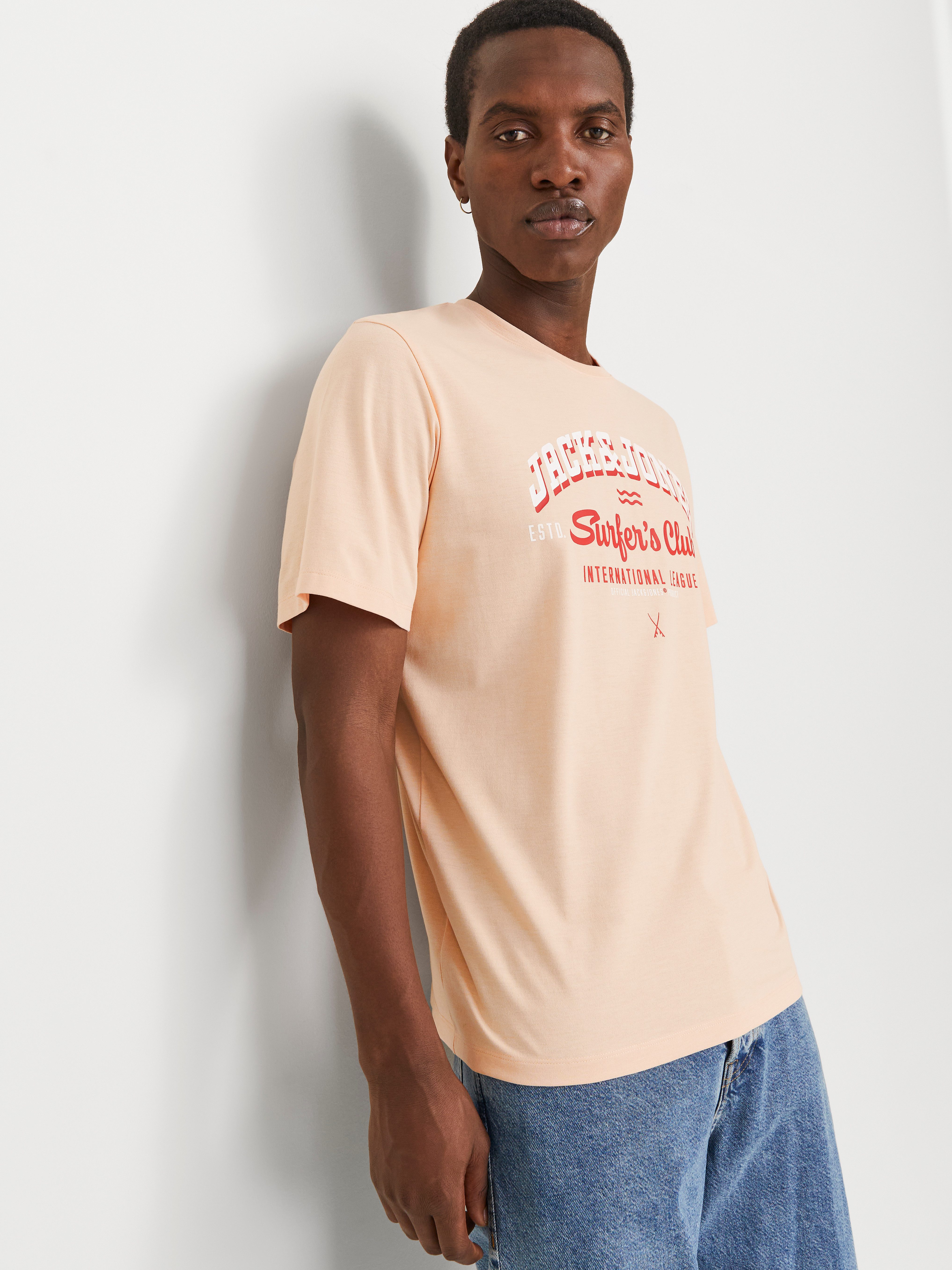 Jack & Jones Shirt met ronde hals JJELOGO TEE SS O-NECK 2 COL SS25 SN