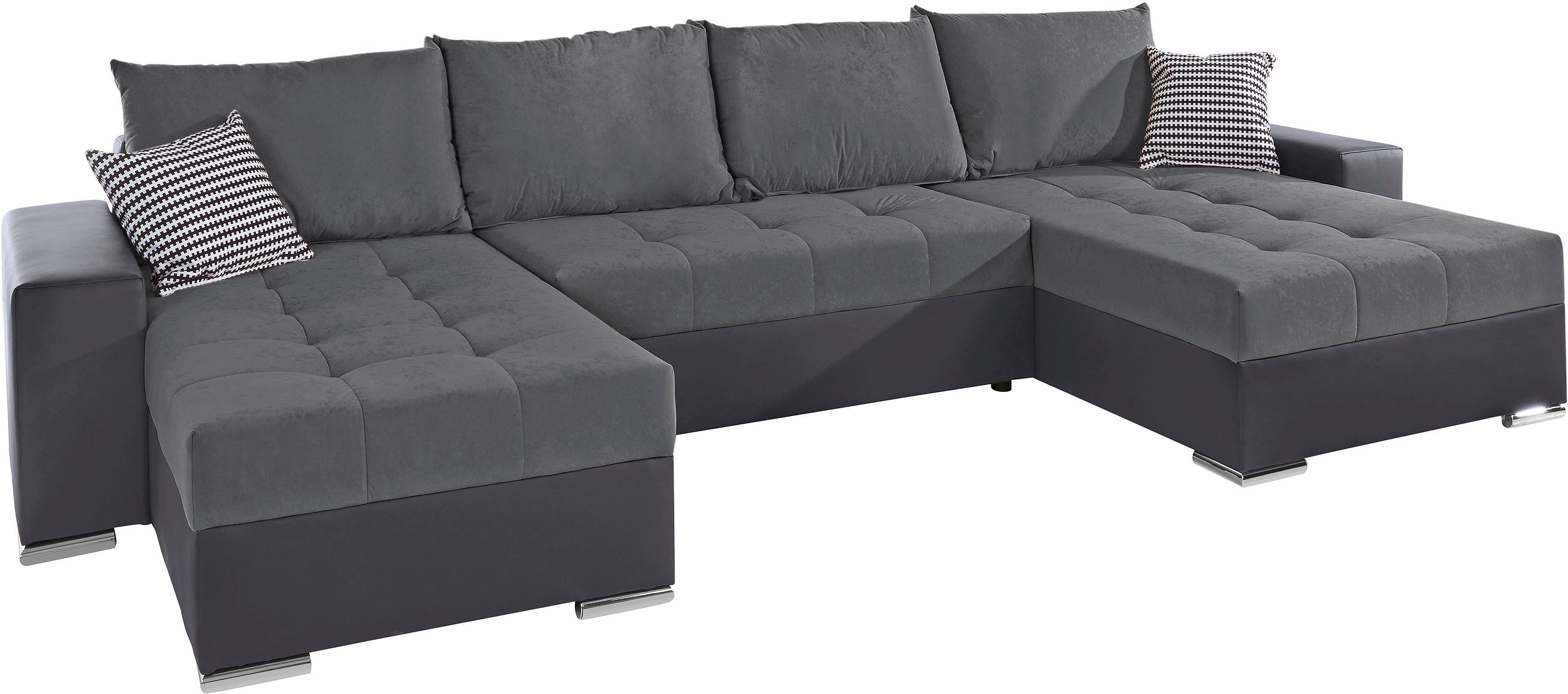 COLLECTION AB Zithoek XL-Josy U-vorm, breedte 313 cm, kunstleer-mix, microvezel