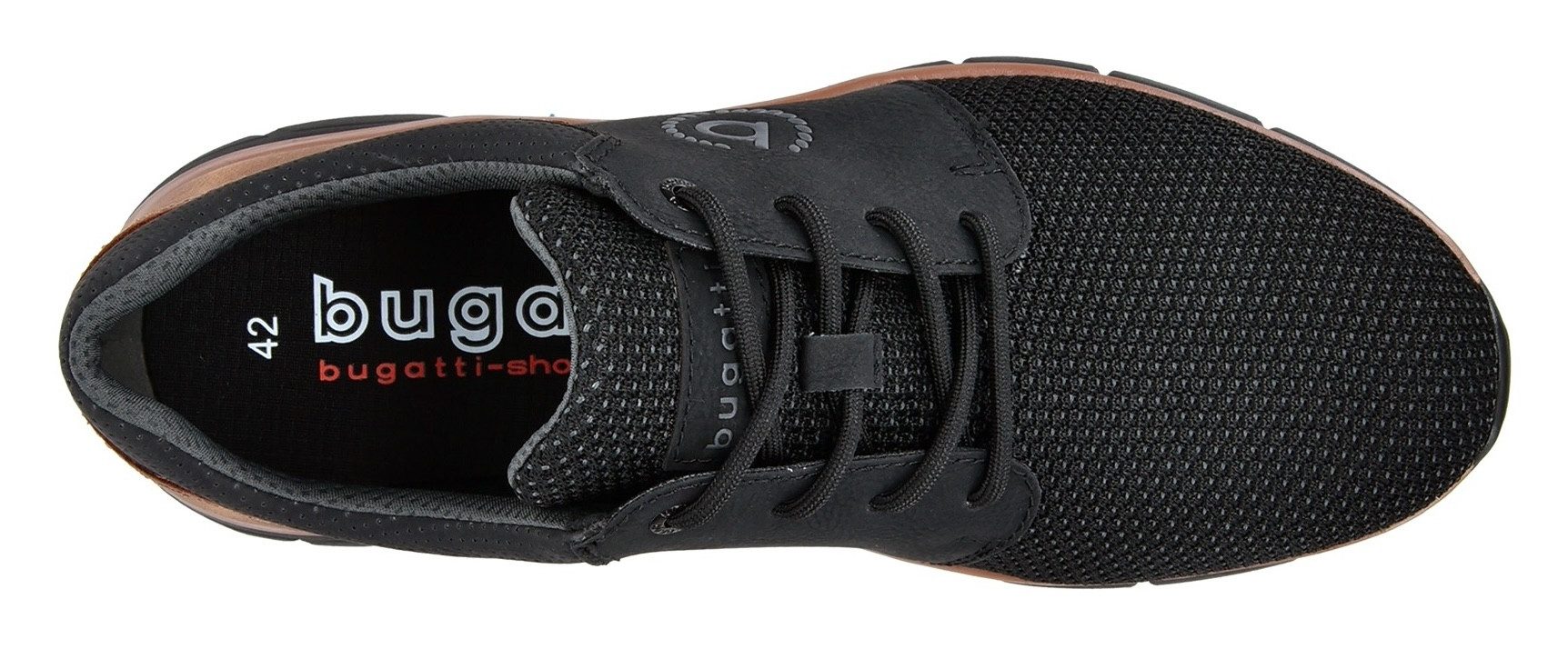 Bugatti Sneakers , vrijetijdsschoen, veterschoen, lage schoen met zijlogo-icoon
