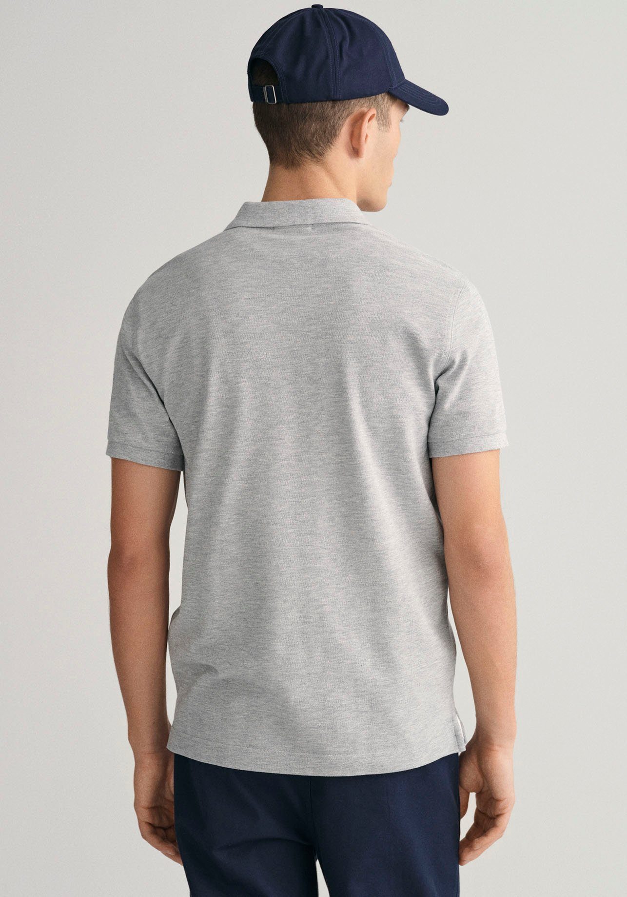 Gant Poloshirt SLIM SHIELD SS PIQUE POLO met logoborduursel op borsthoogte