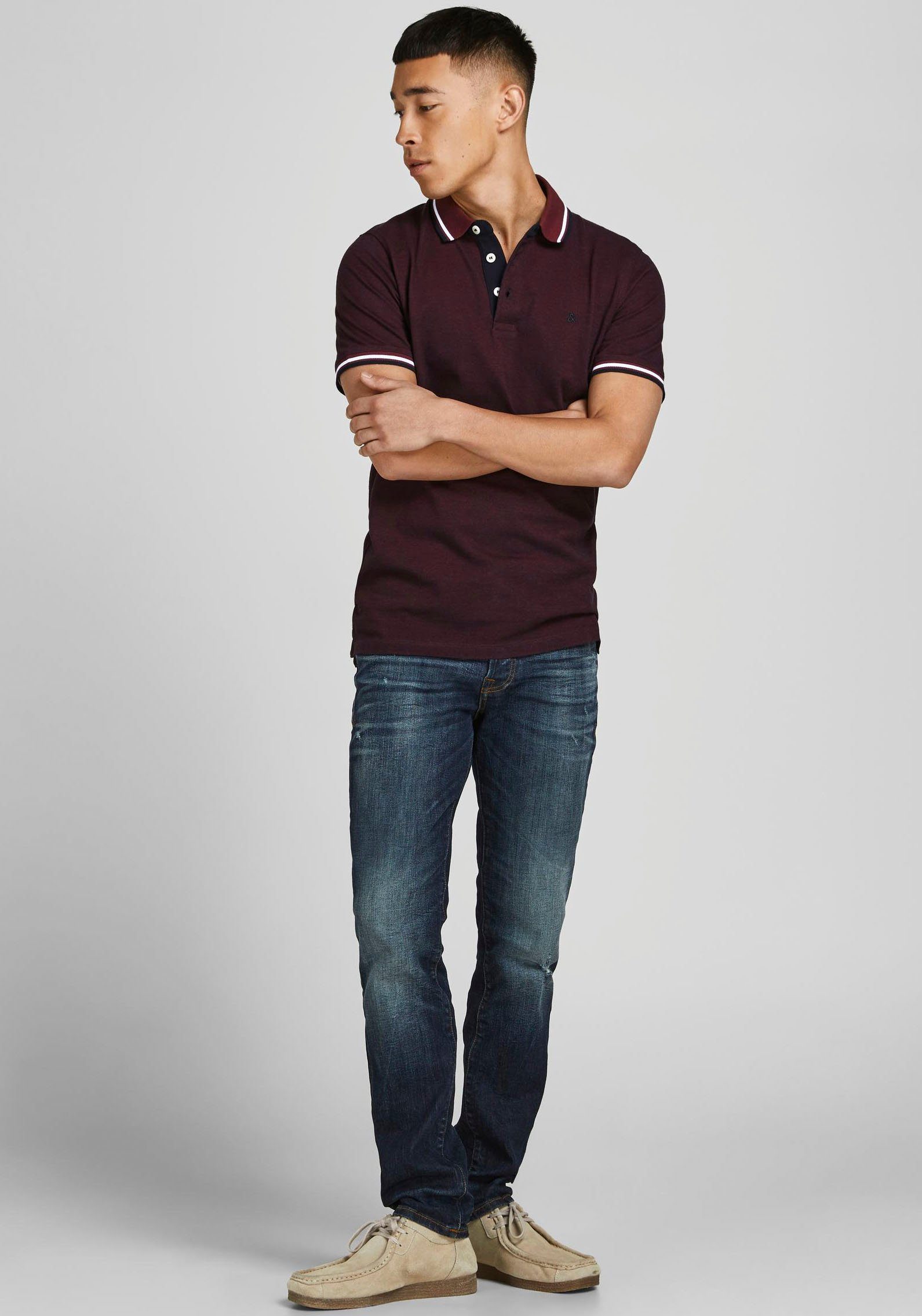 Jack & Jones Poloshirt JJEPAULOS Poloshirt met klassieke kraag en figuuraccentuerende vorm