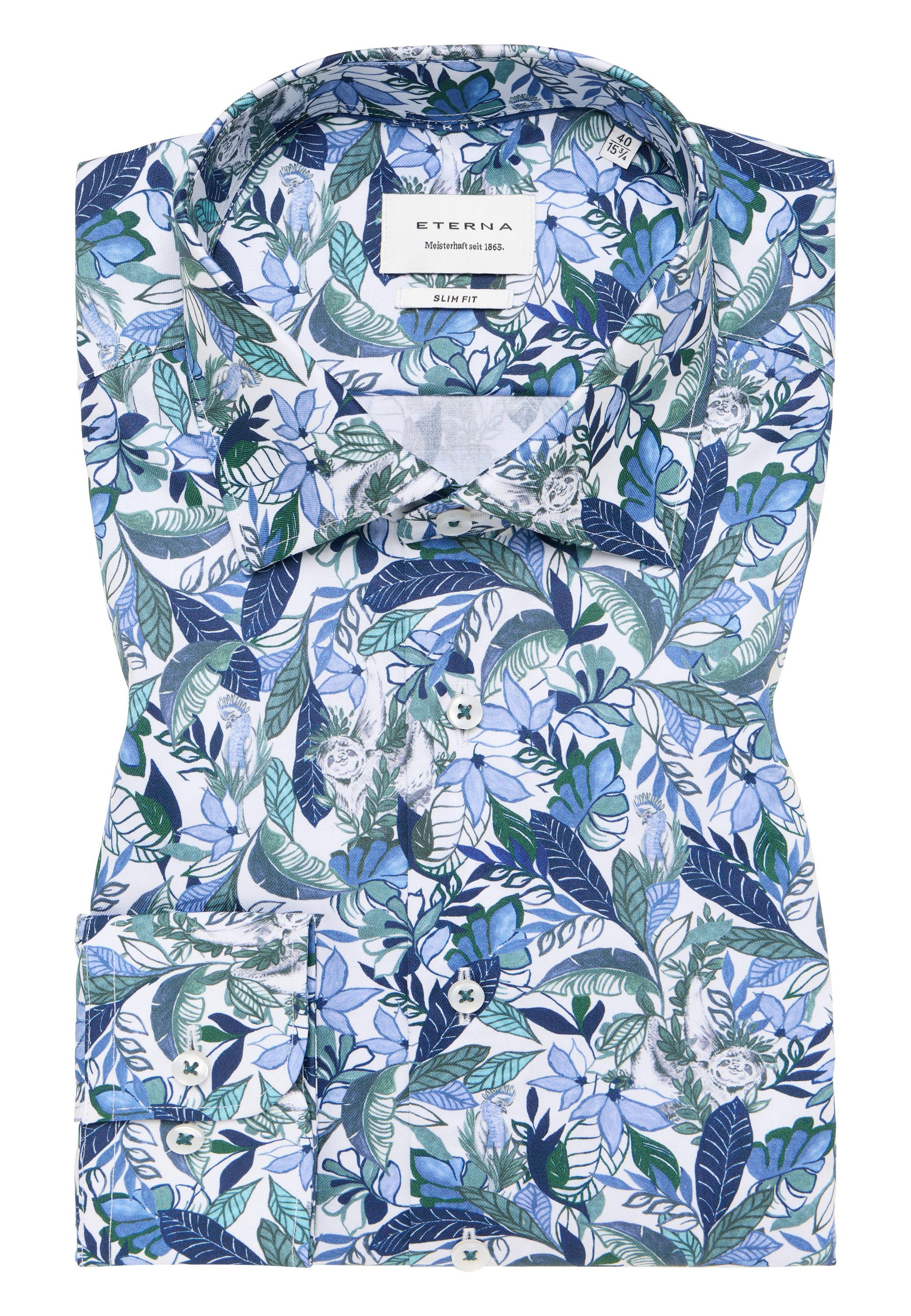 Eterna Overhemd met lange mouwen Slim fit NON IRON (strijkvrij)