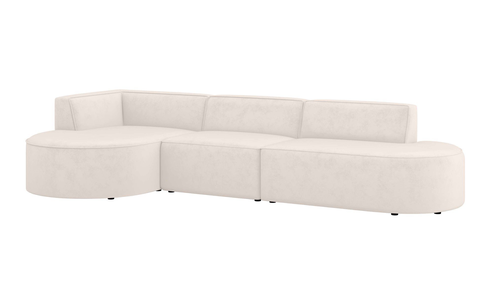 andas Hoekbank EIVIND designerbank met ottomane rechts/links, B/D/H: 343/159/72 cm