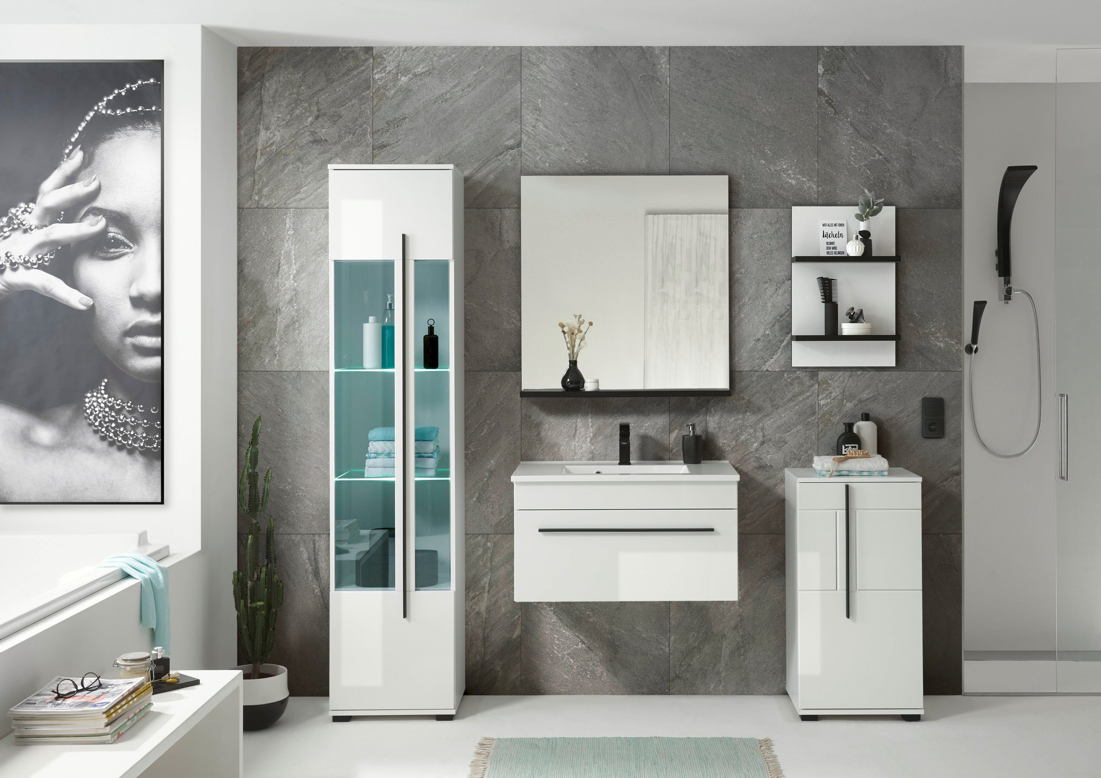 INOSIGN Wastafelonderkast Cantara, wastafel incl. wastafel, modern ontwerp