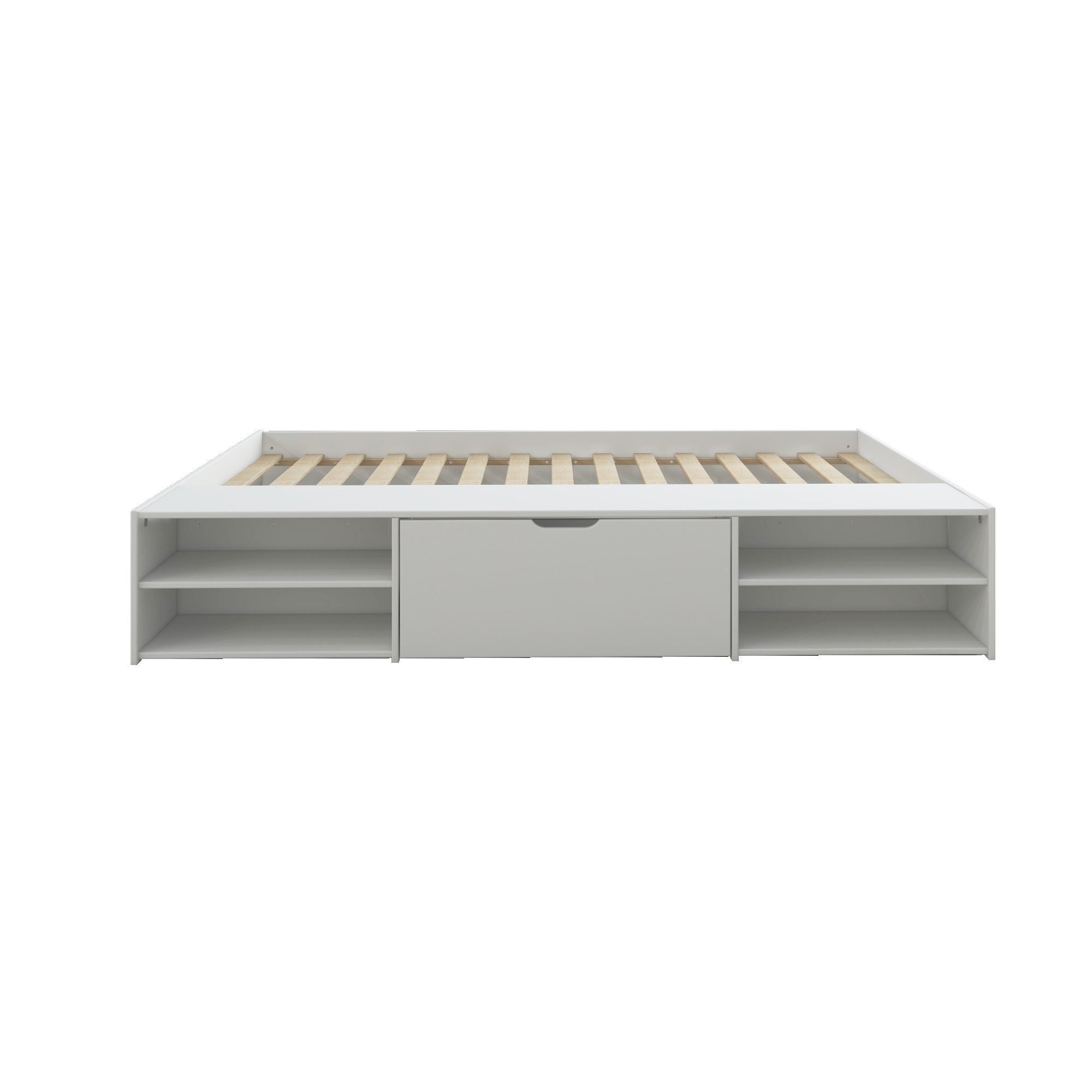 Home affaire Bed Magdala inclusief lattenbodem, veel opbergruimte, brede plank, fsc® gecertificeerd