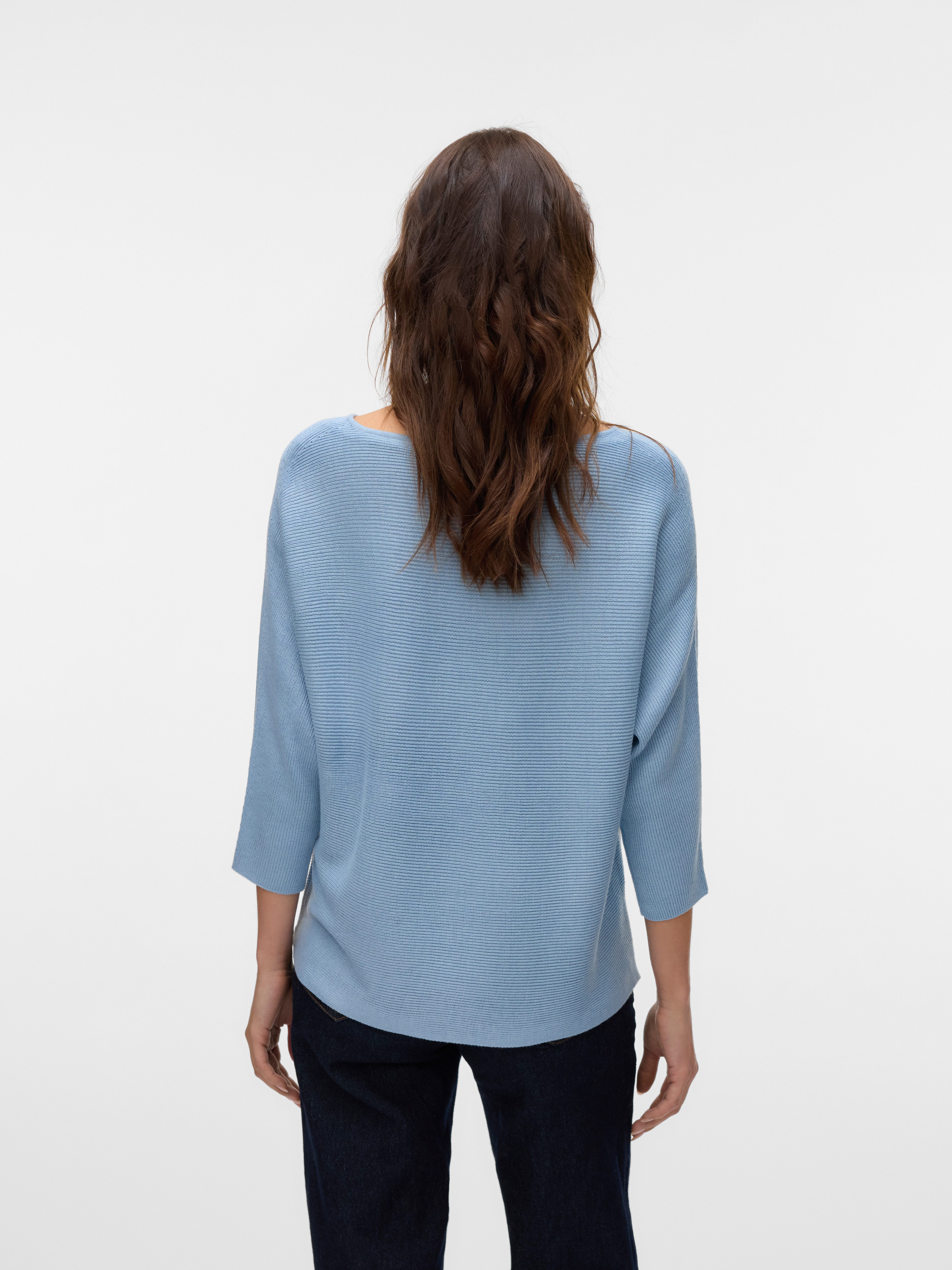 Vero Moda Trui met 3/4-mouwen VMNORA 3/4 BOATNECK BLOUSE NOOS