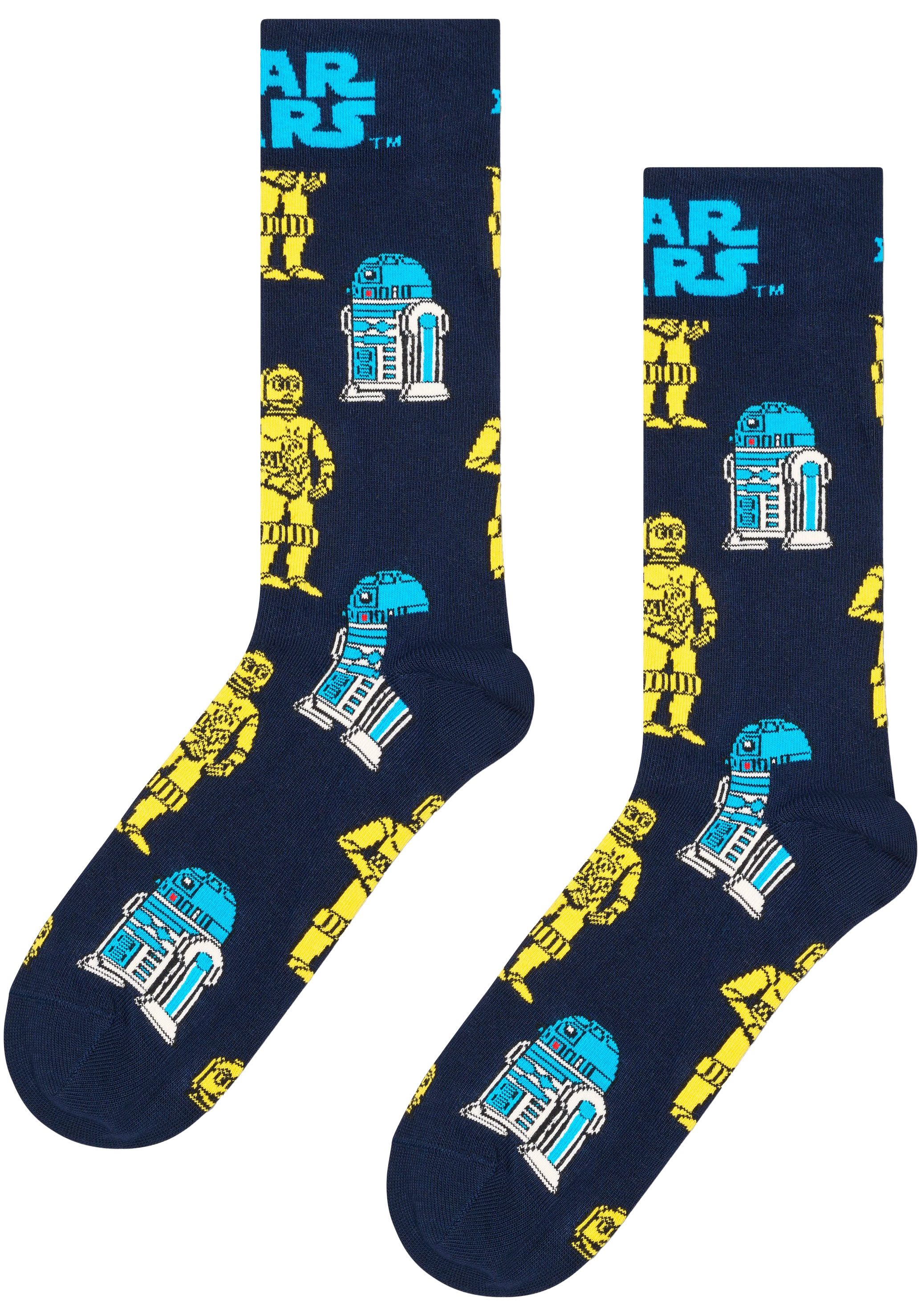Happy Socks Lange sokken met chewbacca borduurwerk (Set van 2)