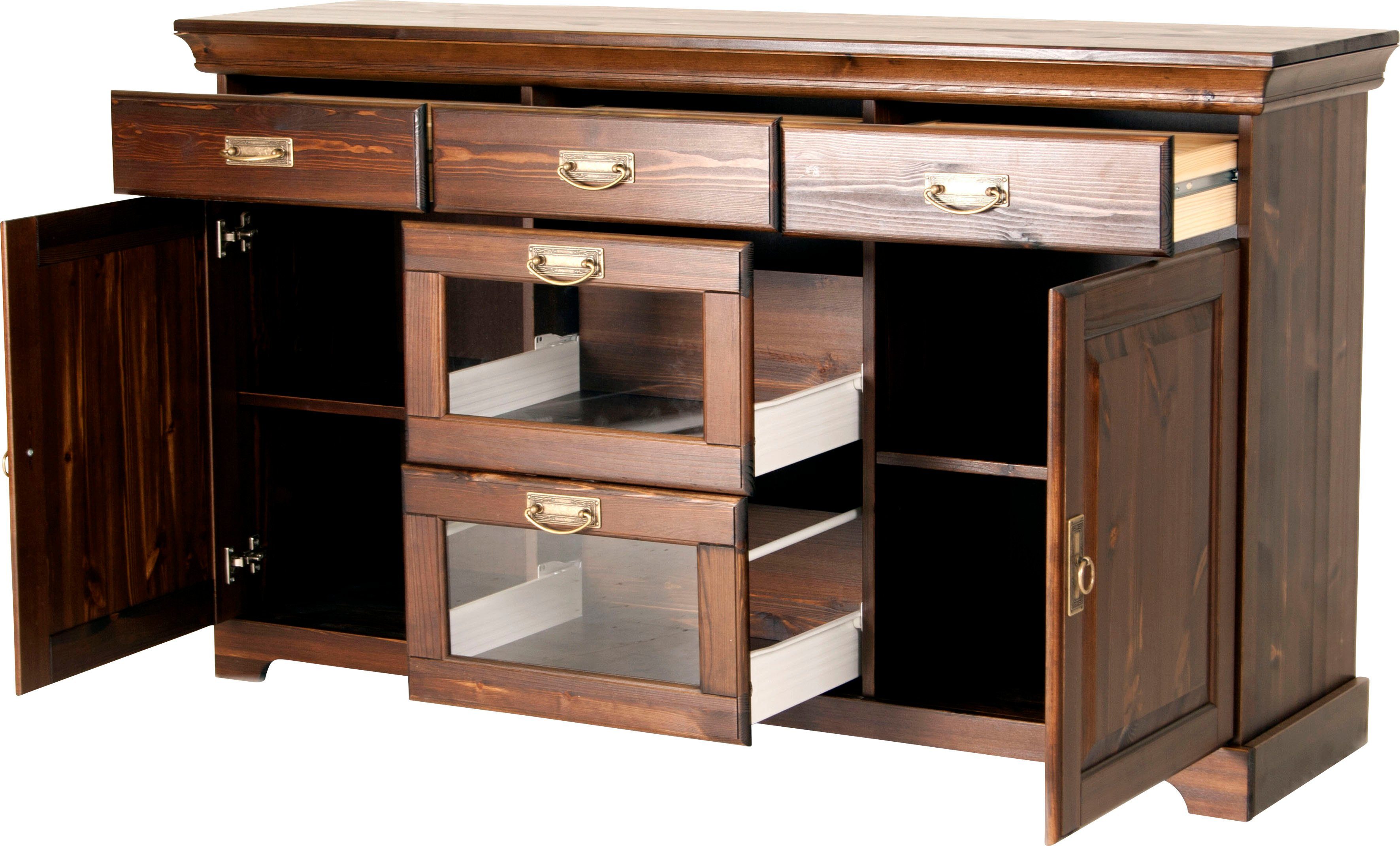 Home affaire Dressoir Rügen Commode van massief dennenhout, FSC®, breedte 145 of 180 cm