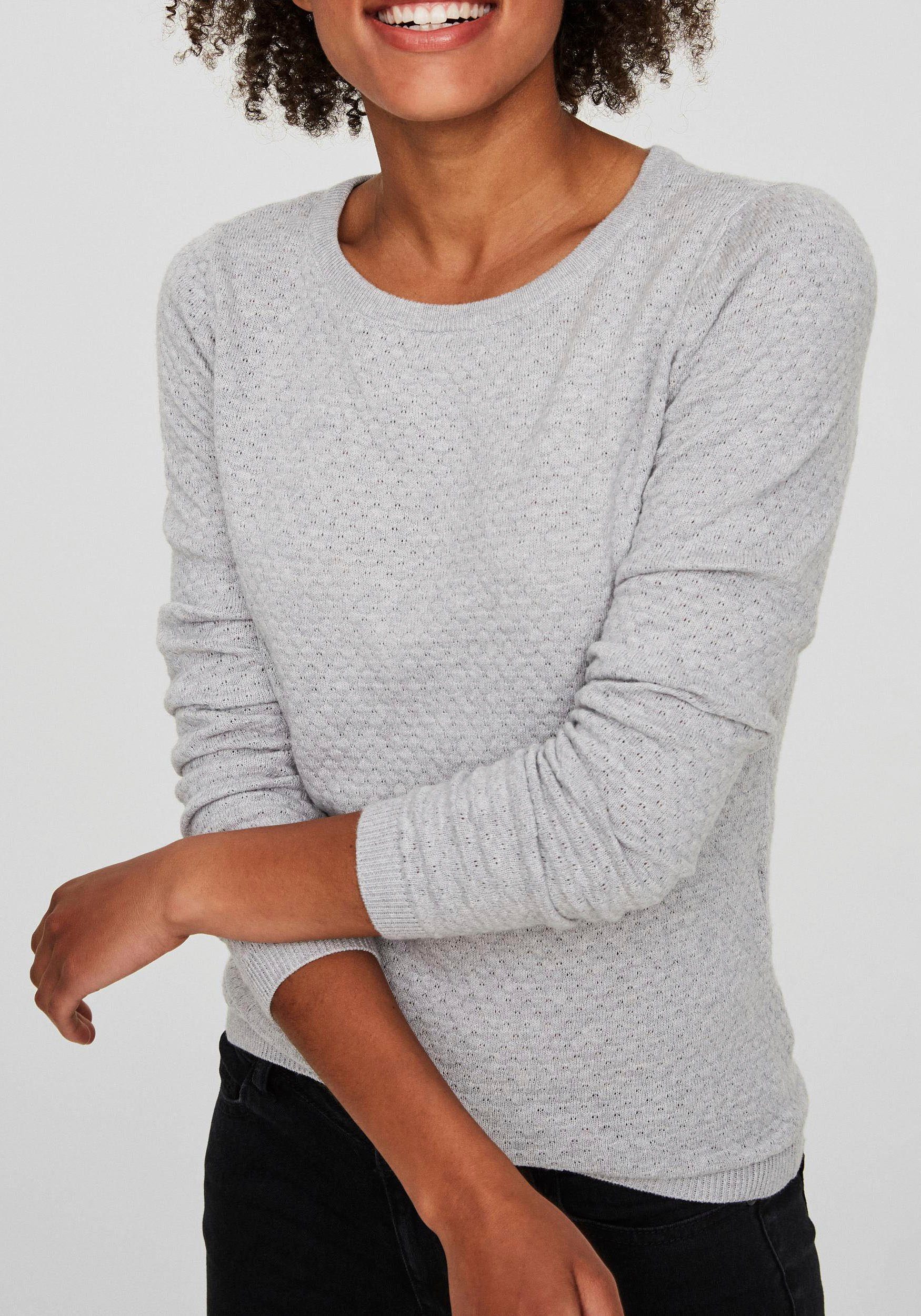 Vero Moda Trui met ronde hals VMCARE STRUCTURE LS O-NECK BLOUSE