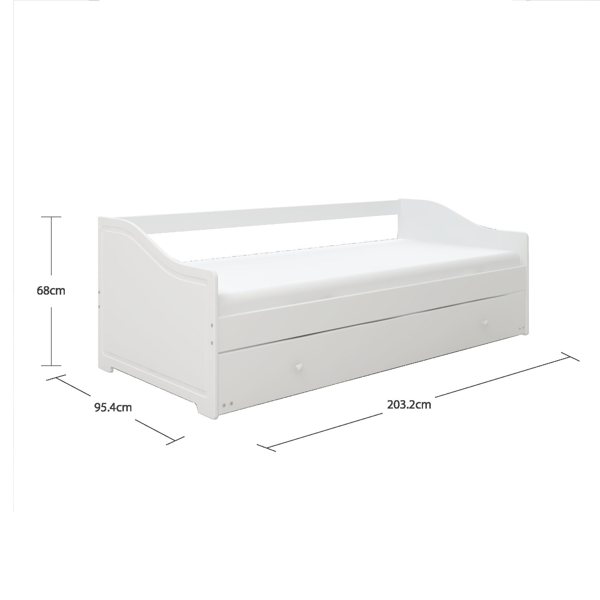Home affaire Slaapbank Arlo, inclusief 2 matrassen + lattenbodems, jeugdbed, logeerbed (set, 5-delig)