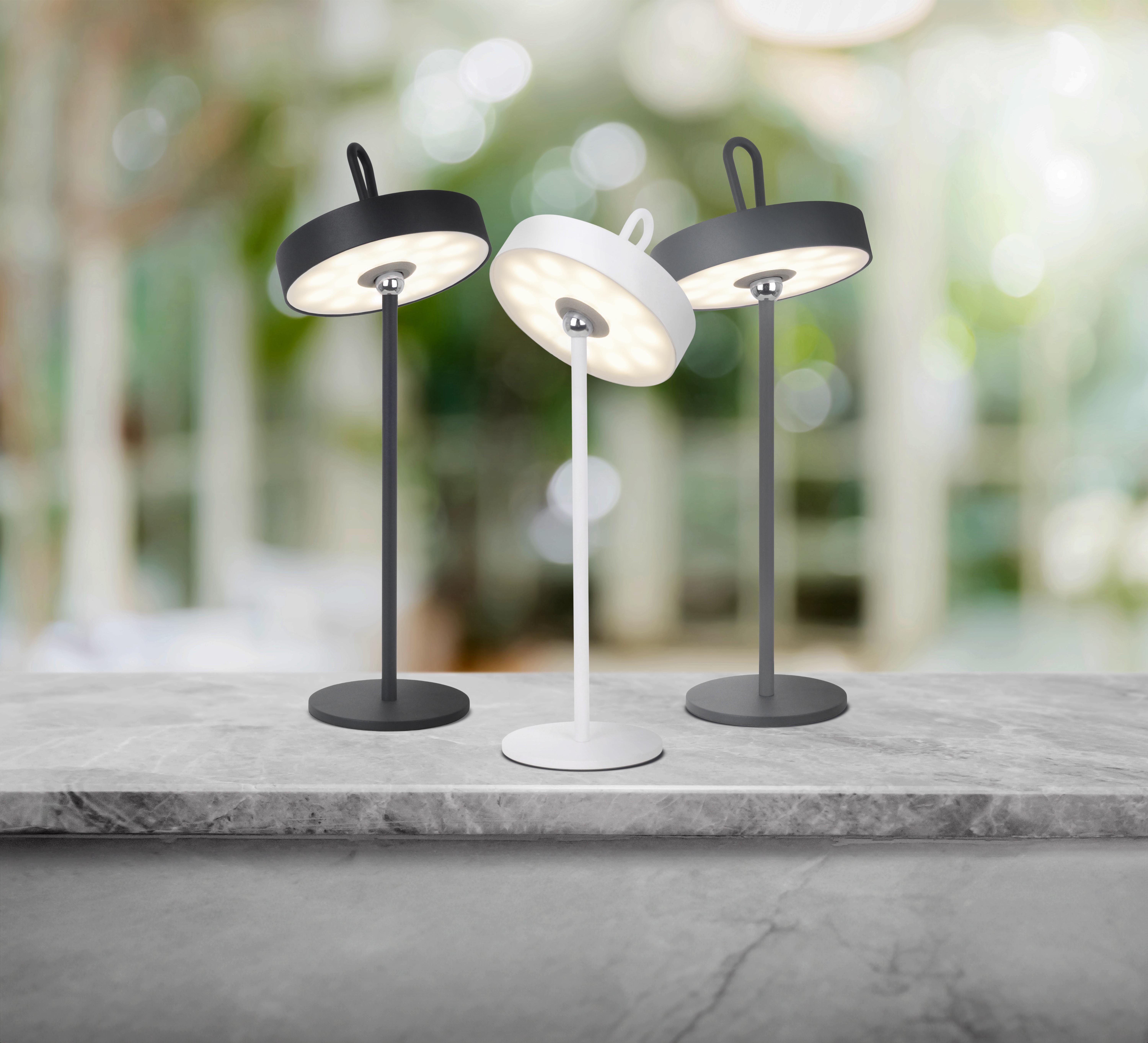 näve Tafellamp voor buiten Ella Dimbaar, scherm magnetisch en verlicht afneembaar, geheugenfunctie (1 stuk)