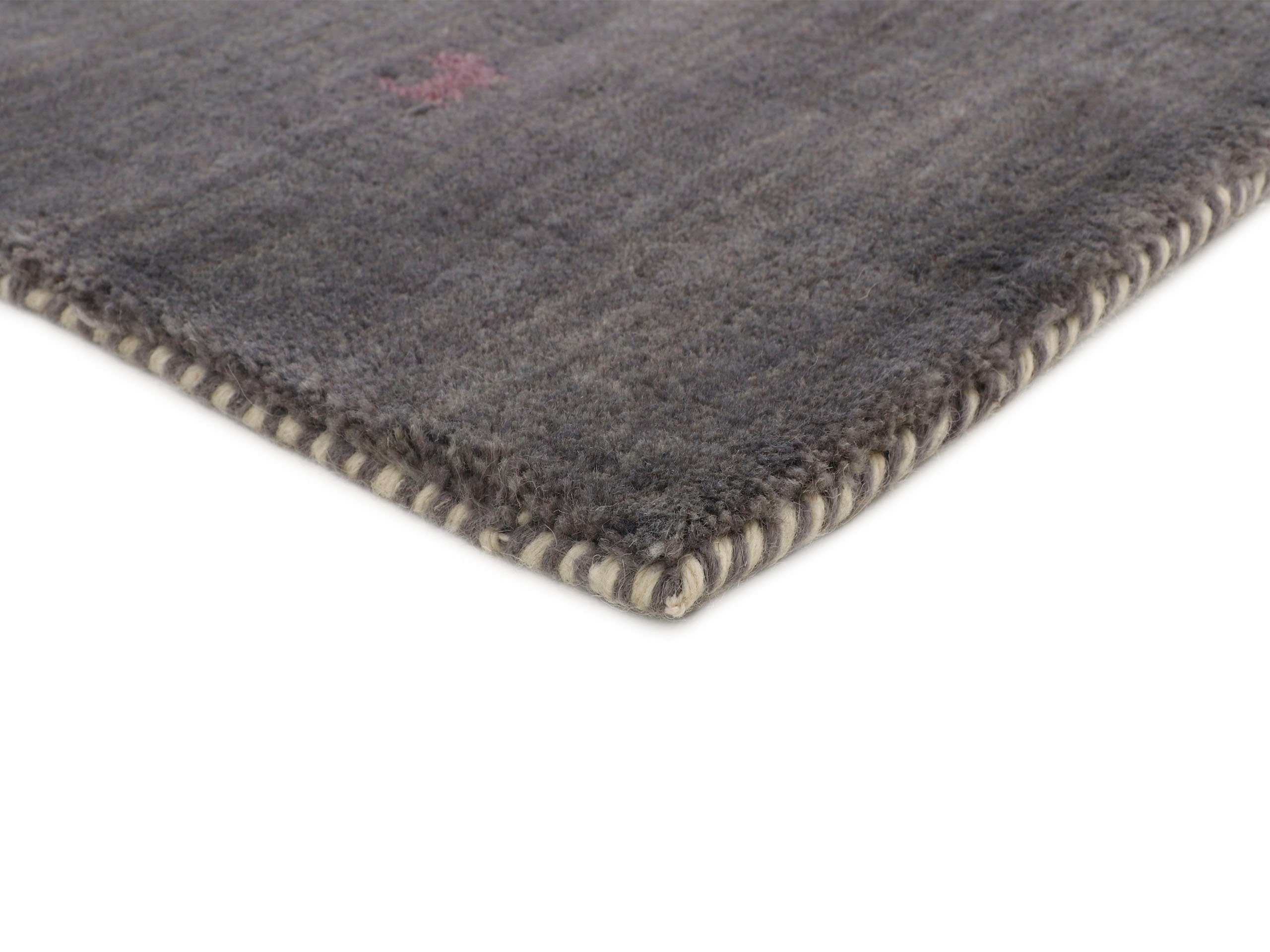carpetfine Wollen kleed Gabbeh Uni, ook verkrijgbaar als loper en rond pure wol, handgeweven, gabbeh loom dierenmotief, grote kleurkeuze