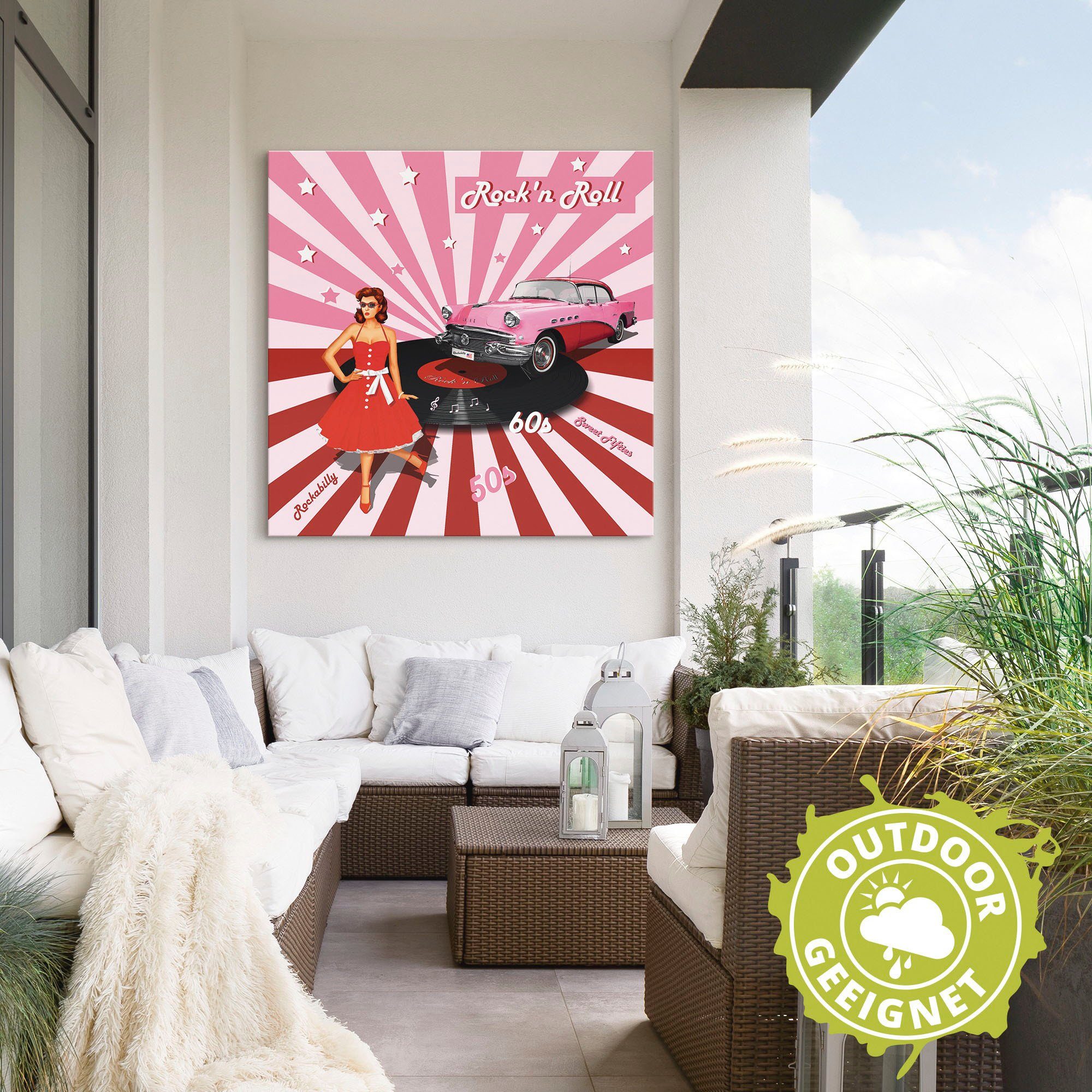 Artland Artprint Rock'n roll van de jaren 50 als artprint van aluminium, artprint voor buiten, artprint op linnen, poster, muursticker