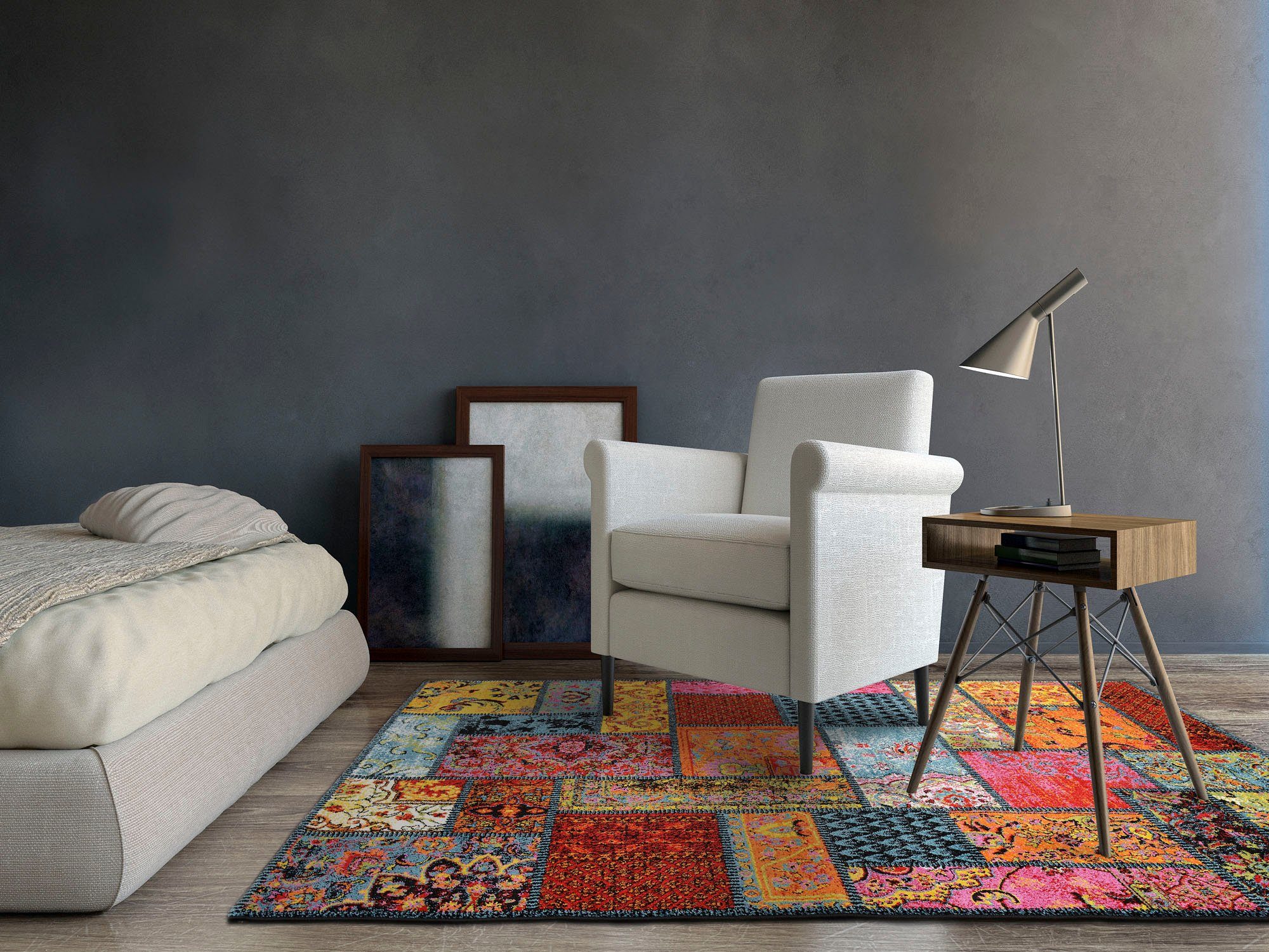 OCI DIE TEPPICHMARKE Vloerkleed HAPPINESS ORI Woonkamer, contrastrijk design