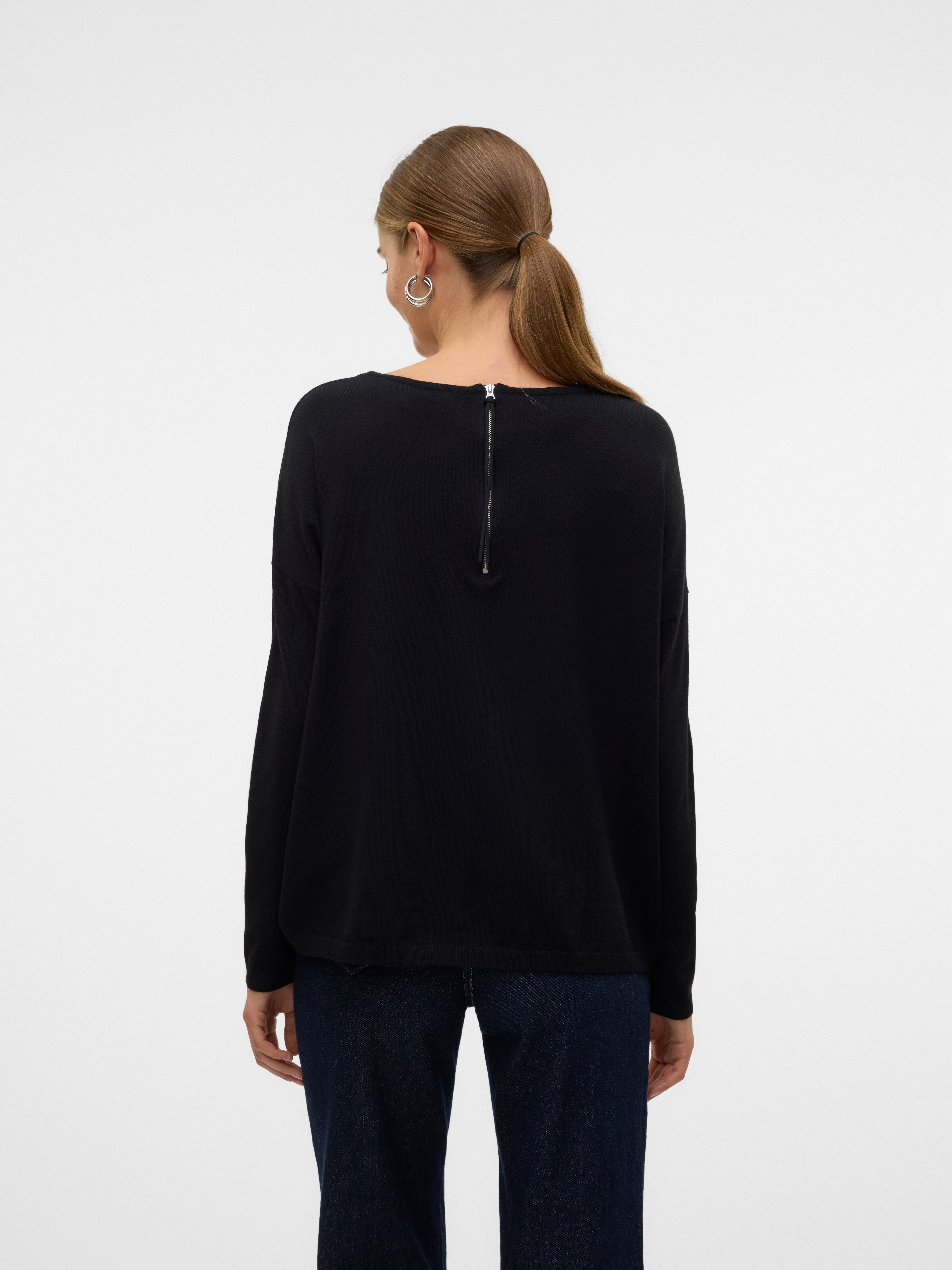 Vero Moda Trui met ronde hals VMBREEZE AURA LS ZIPPER BLOUSE NOOS