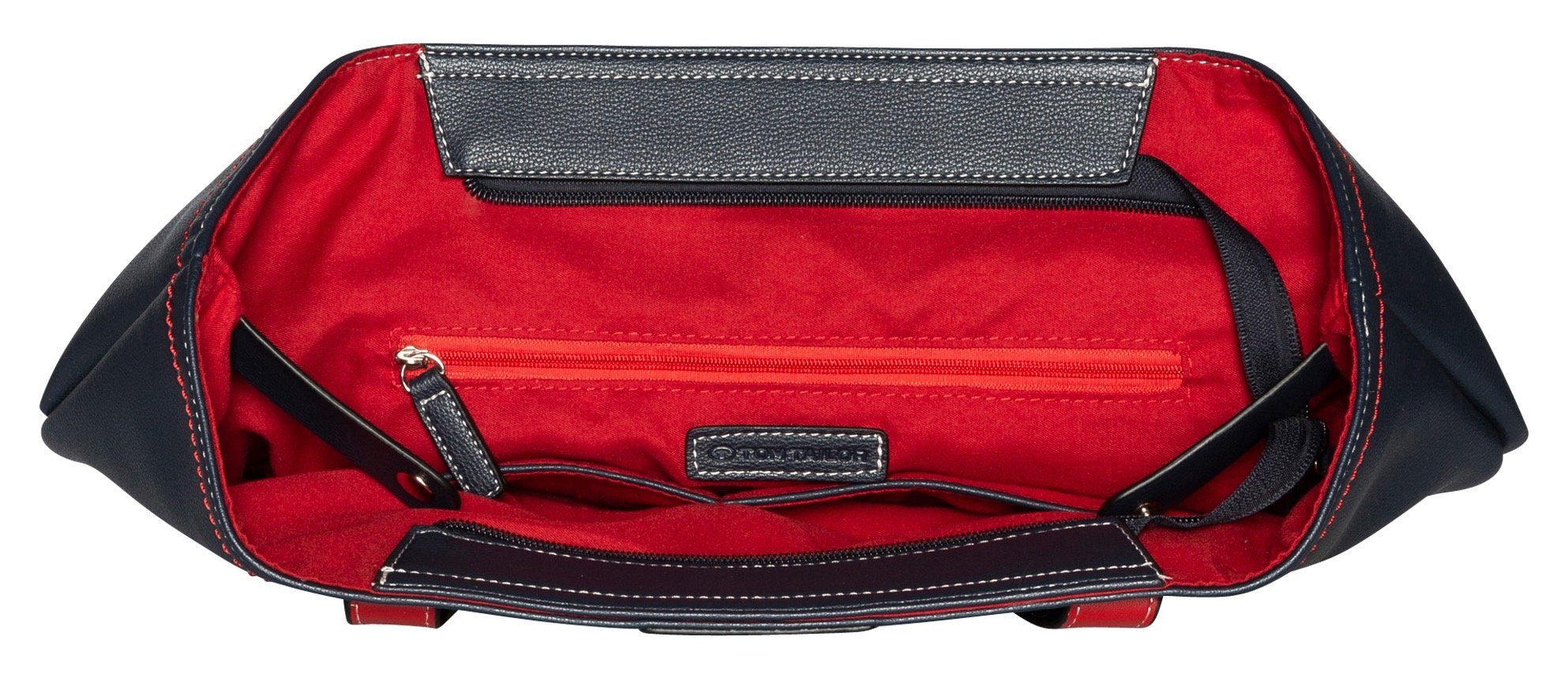 Tom Tailor Shopper Miri mare maritieme stijl met contrasterende naden en doordachte kleuraccenten