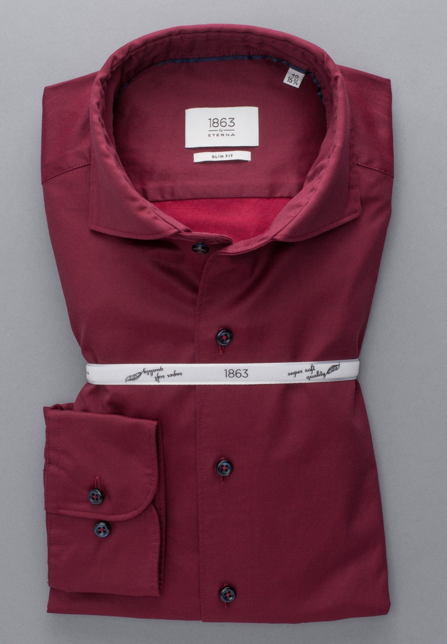Eterna Overhemd met lange mouwen Slim fit EASY IRON (gemakkelijk te strijken)