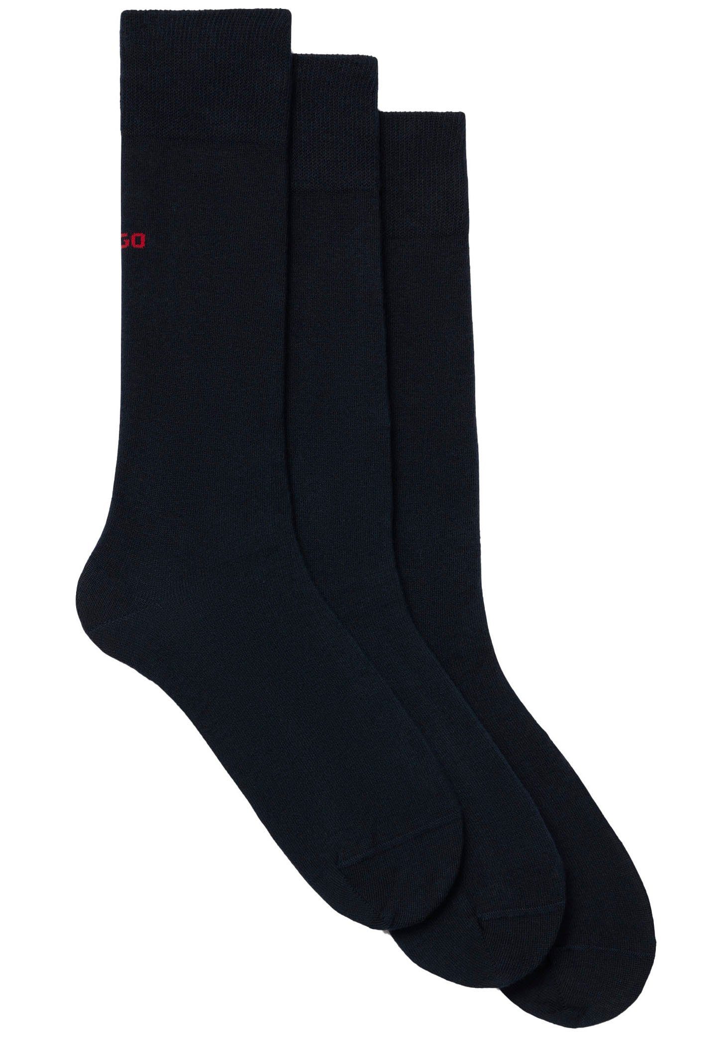 HUGO underwear Business-sokken 3P RS UNI CC met contrasterende hugo logo-opschrift (3 paar, Set van 3) heren sokken maat 39-42 blauw