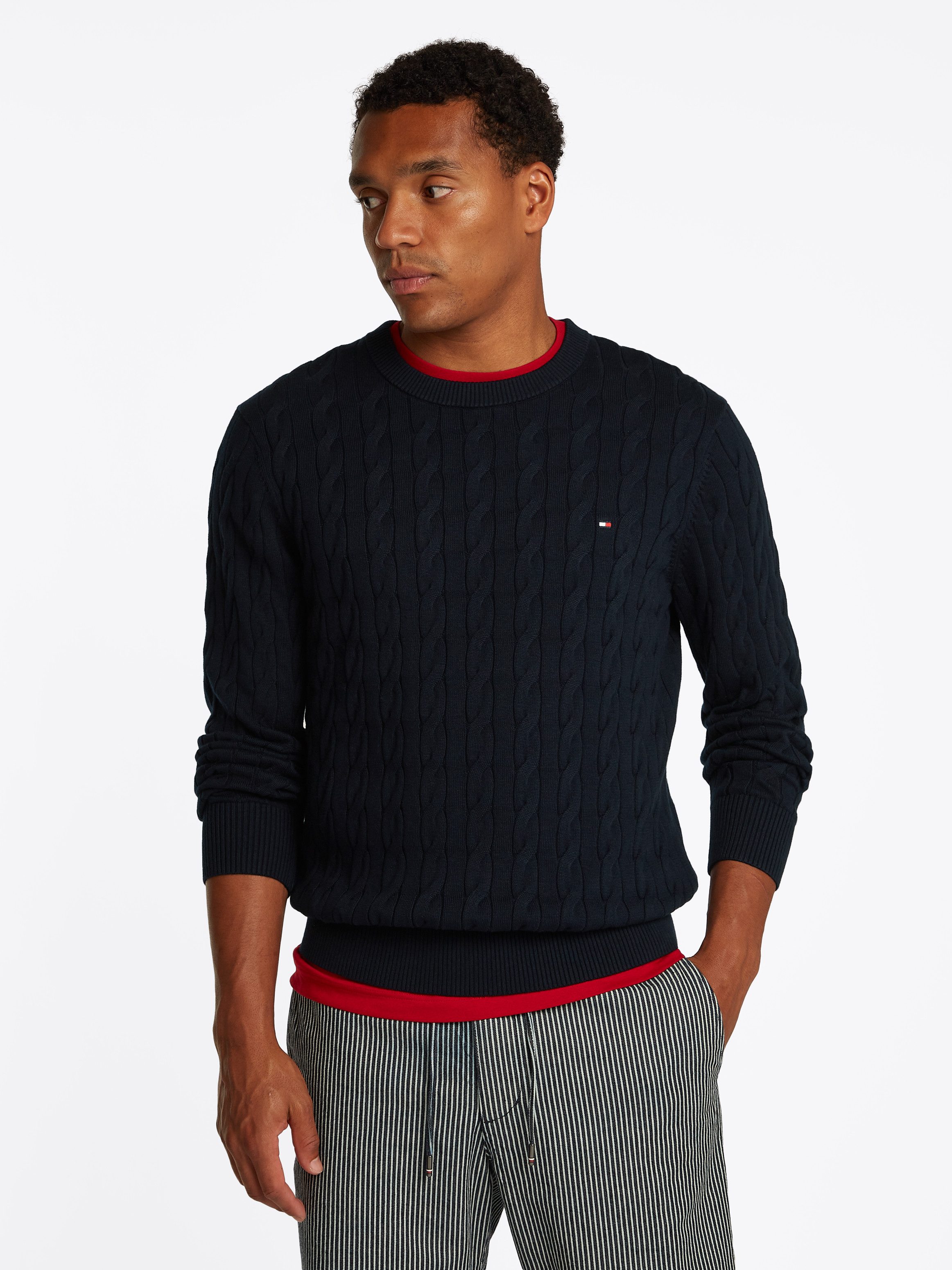 Tommy Hilfiger Gebreide trui CLASSIC CABLE CREW NECK