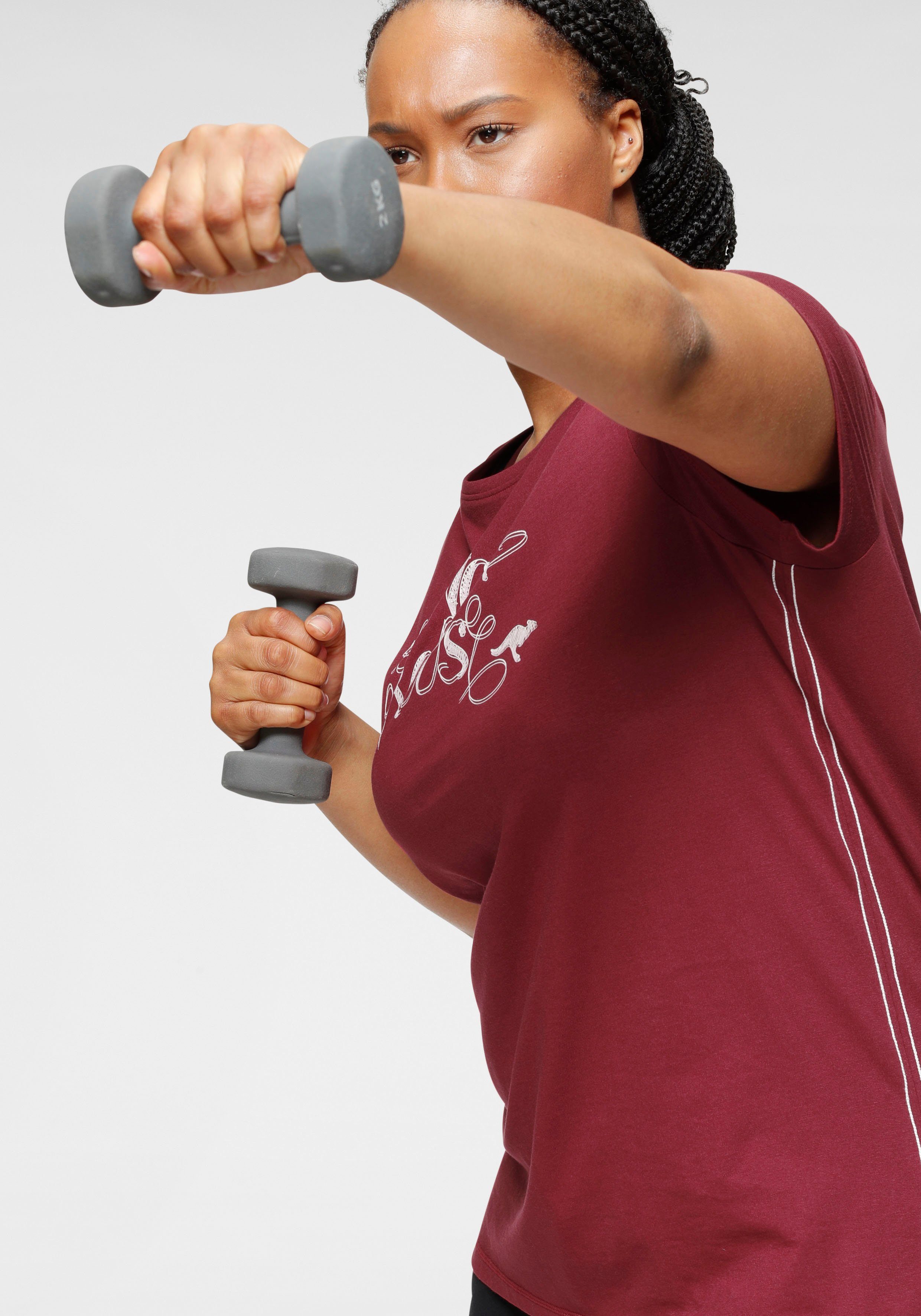 KangaROOS Lang shirt Korte mouw, figuuraccentuerende pasvorm (2-delig, Set van 2)