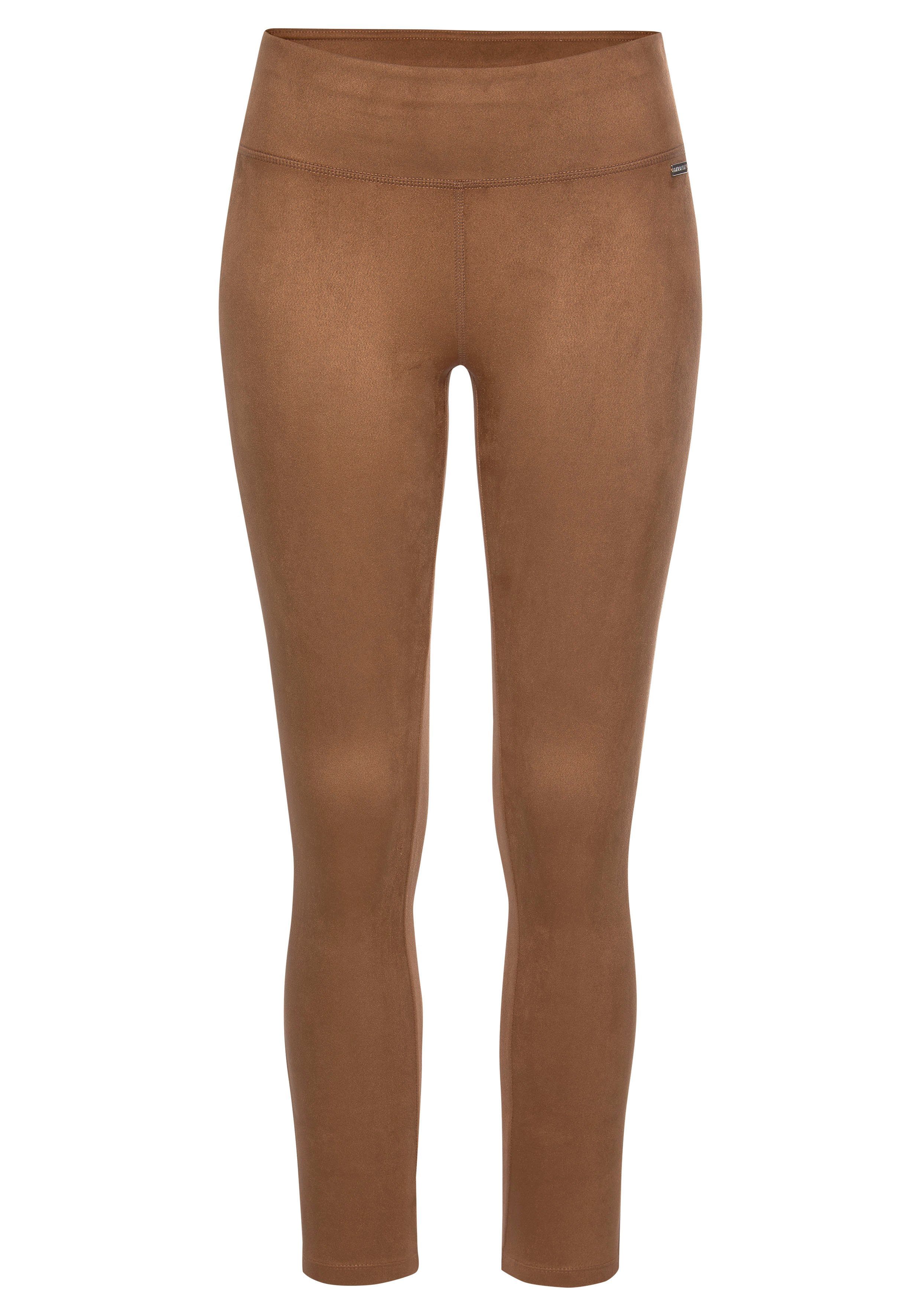 Lascana Legging in suèdeleer-look