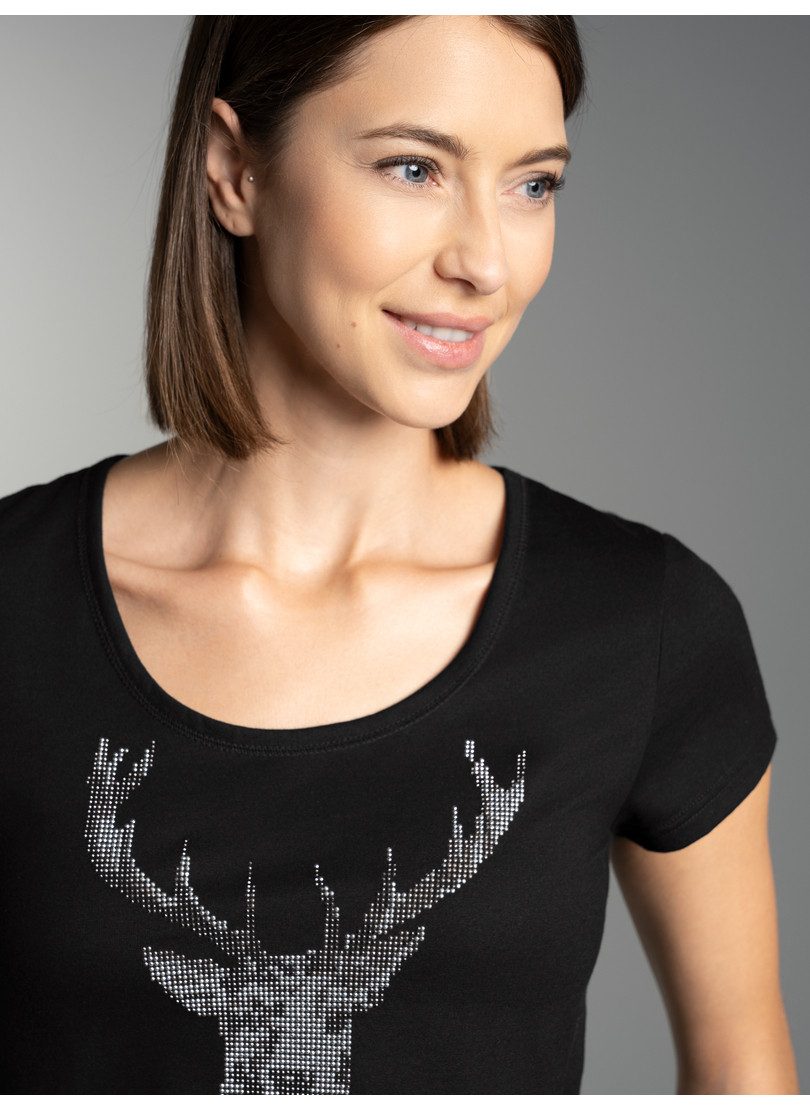 Trigema T-shirt TRIGEMA T-shirt glitteredelhert (1-delig)