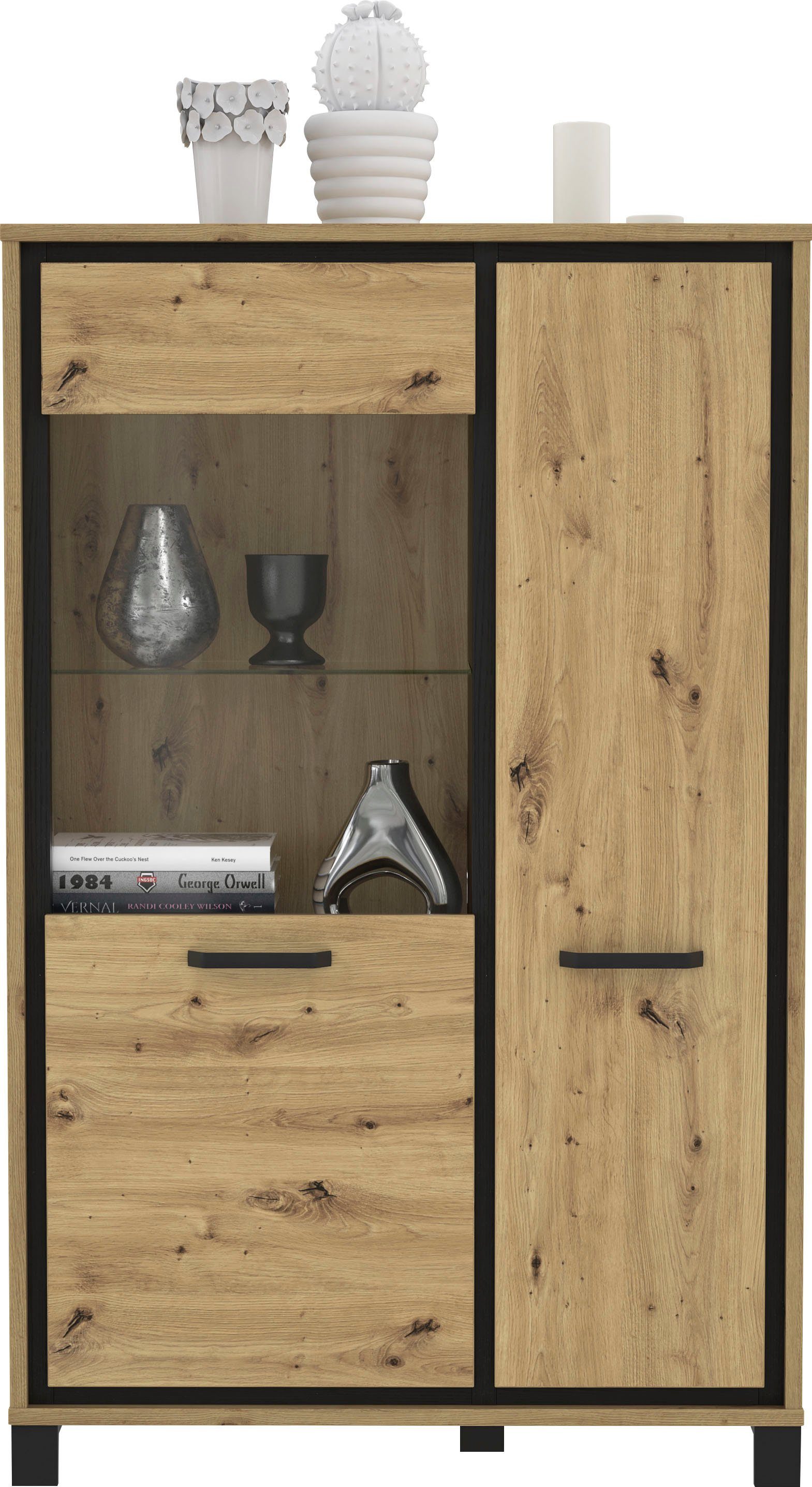 FORTE Vitrinekast Trondheim Hoogte 161 cm