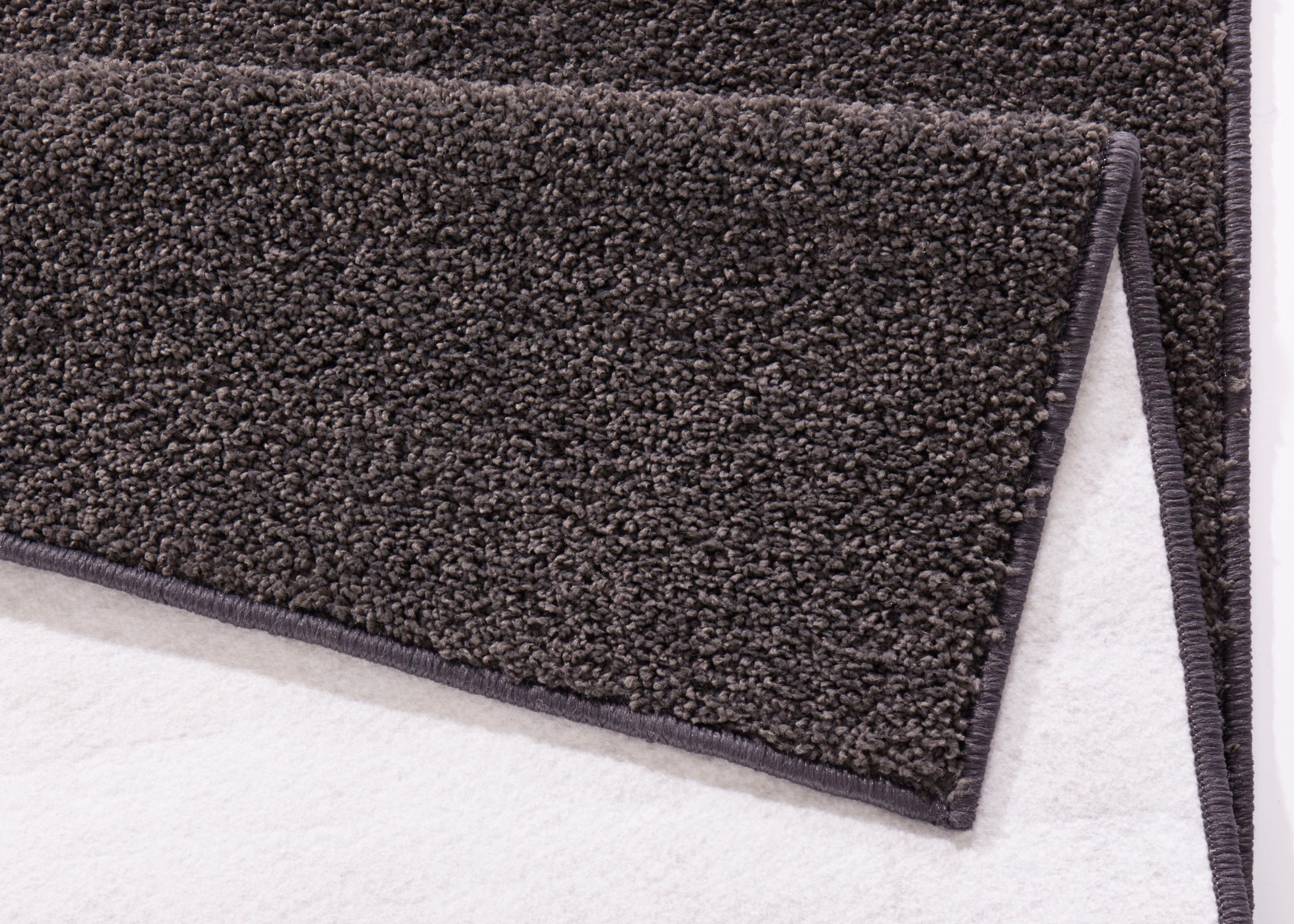 HANSE Home Vloerkleed Pure 100 korte pool Kortpolig, effen, omgezoomd, loper, woonkamer, kinderkamer, gang
