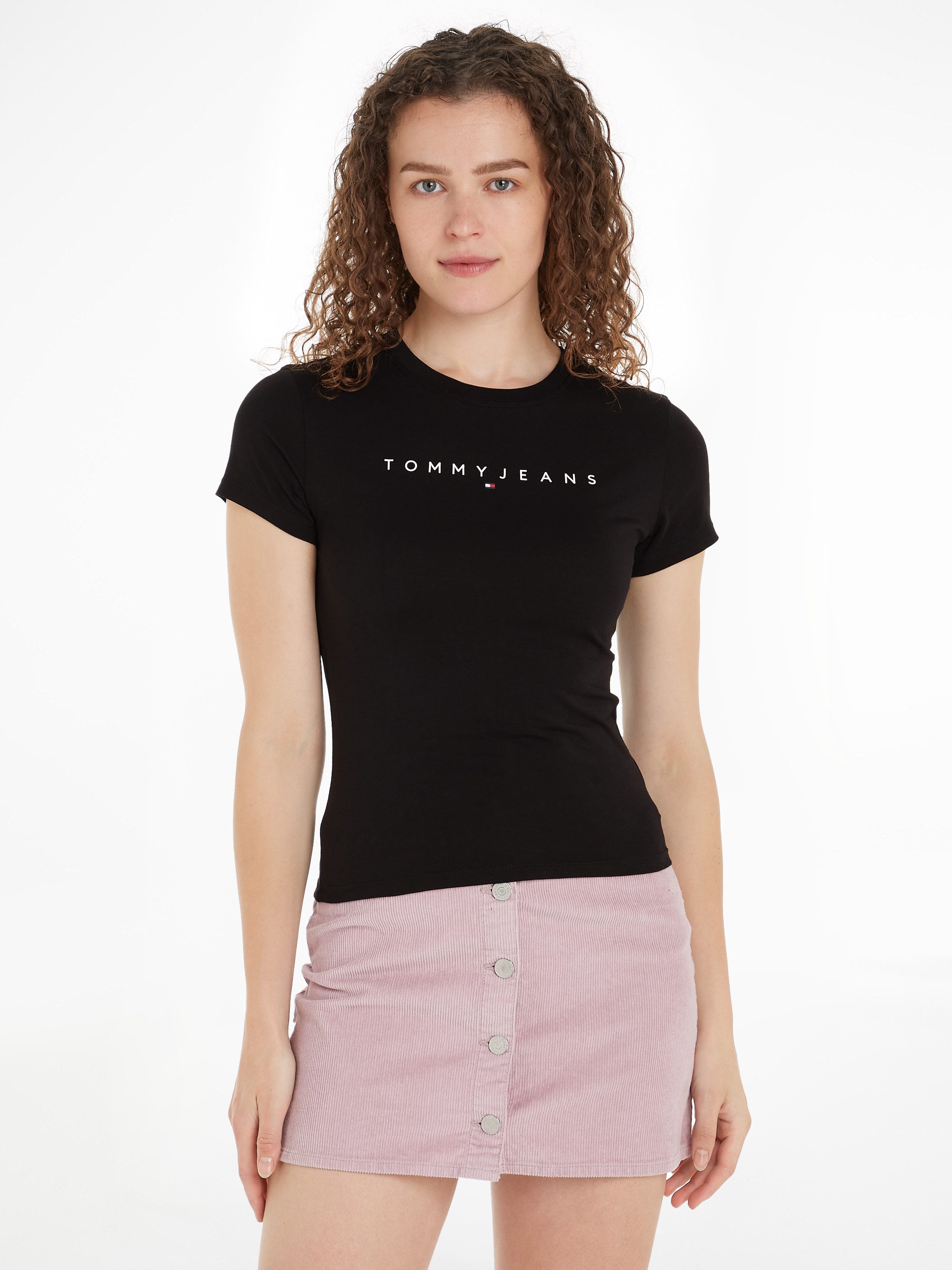 TOMMY JEANS Shirt met korte mouwen TJW SLIM LINEAR TEE EXT